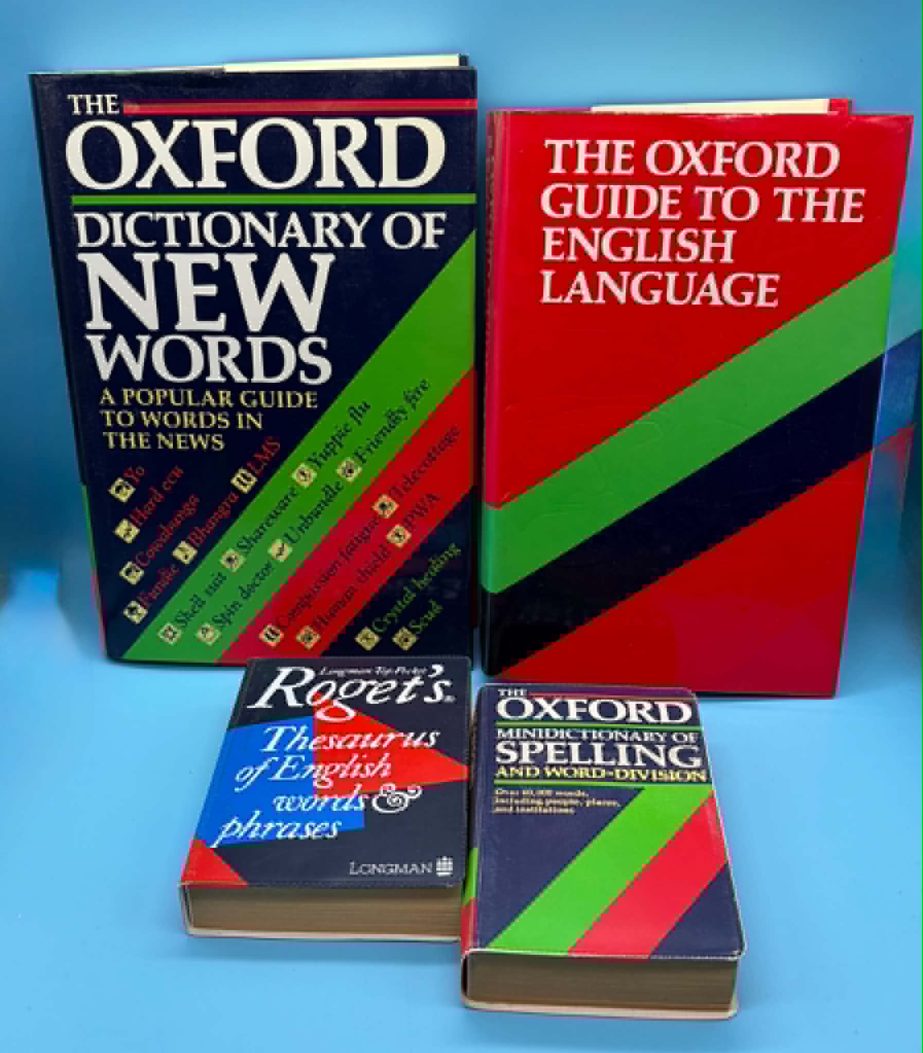 Oxford and Longman Dictionary Guides Job Lot - 4 Books Including Thesaurus, Spelling, Language, New