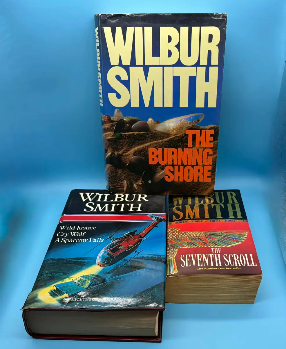 Wilbur Smith Collection 2 Hardback + 1 Paperback Books Job Lot