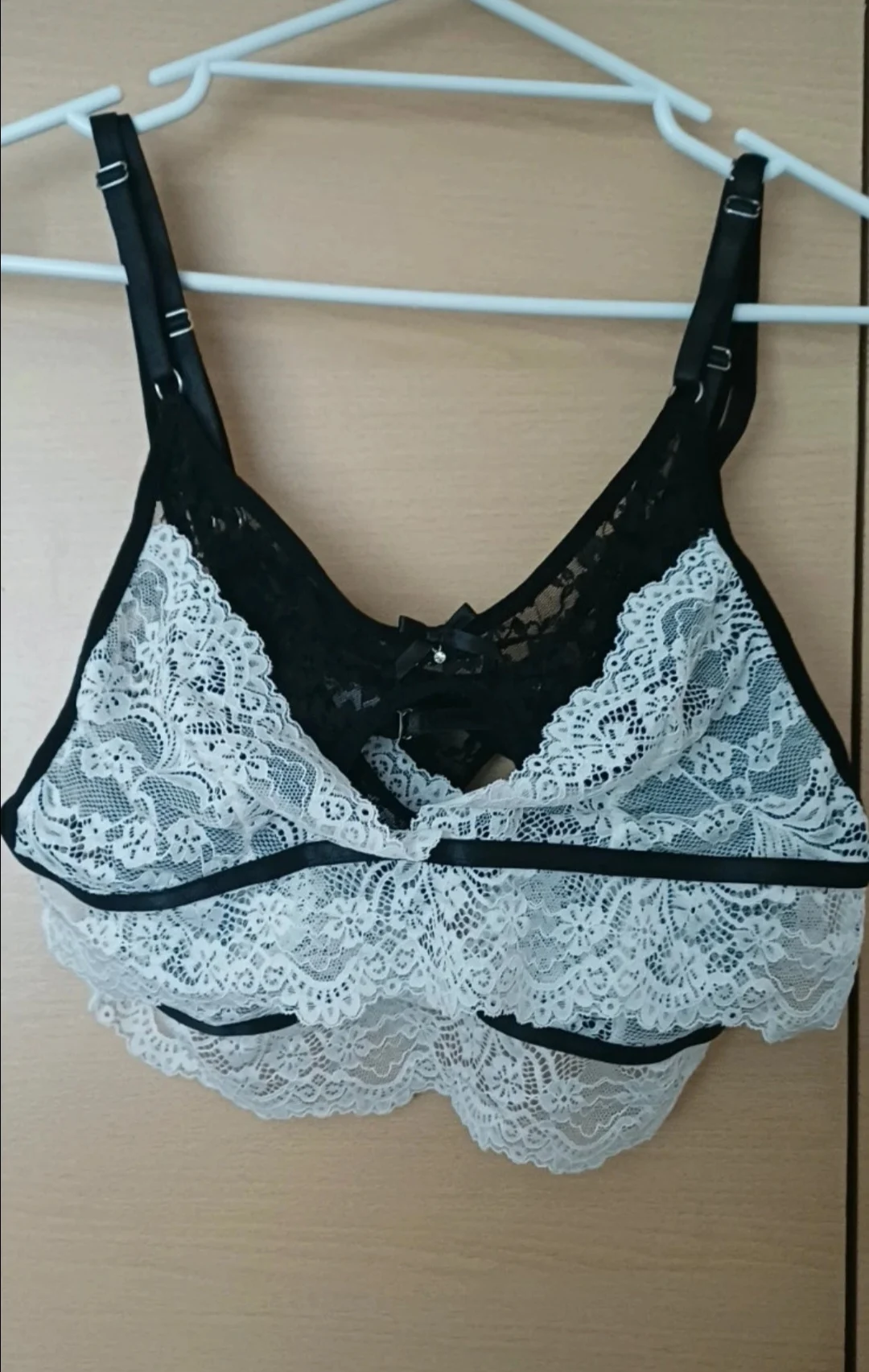 Lace Bralette Set, Wireless Bras with Floral Lace Trim