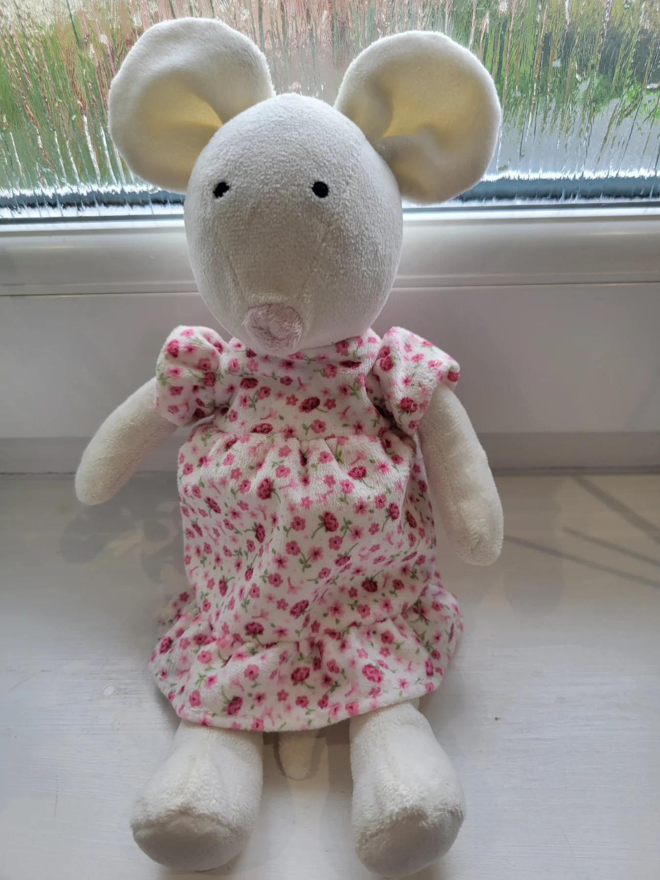 Soft toy rabbit with rattle marks and Spencer's