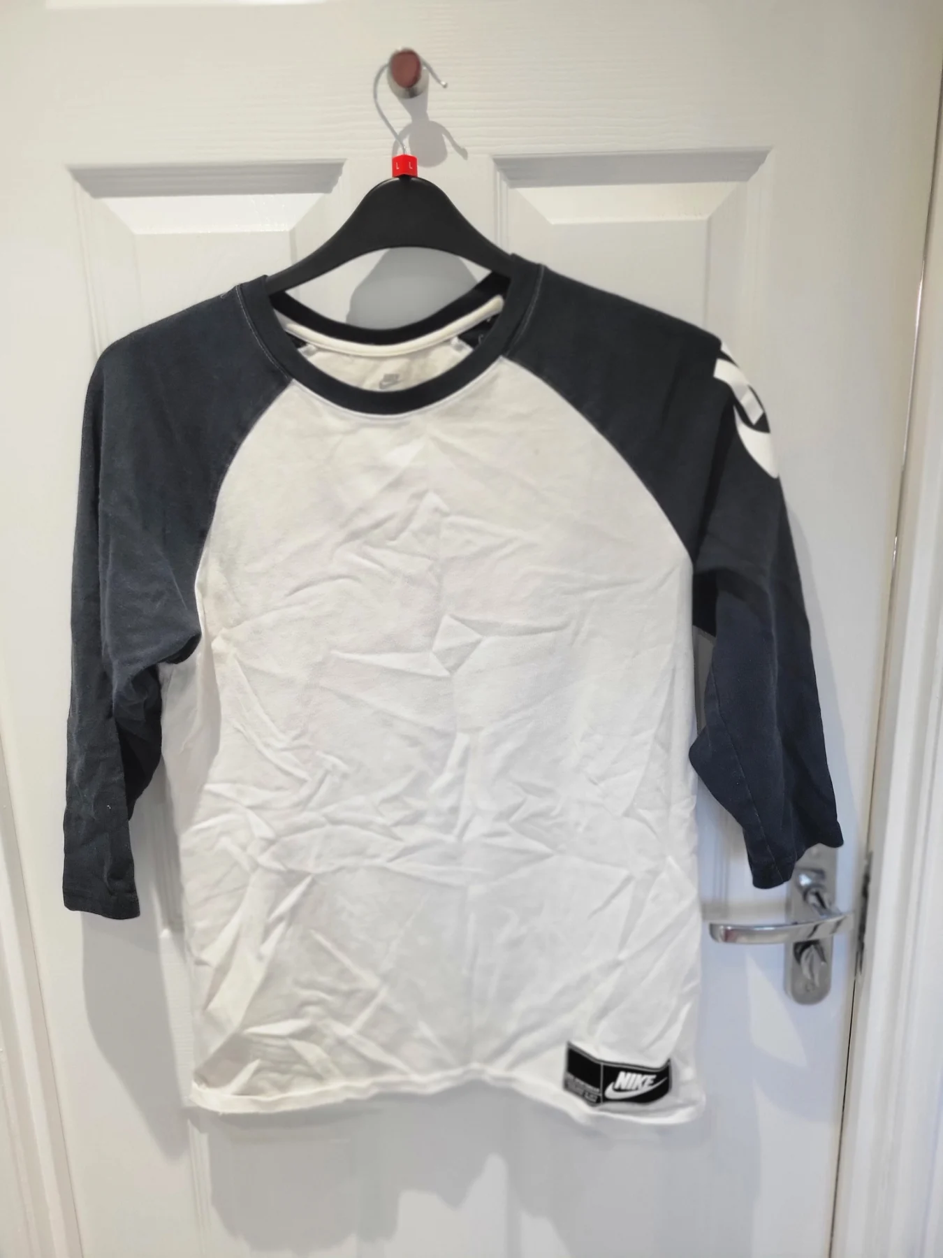 Vintage nike baseball top 3/4 sleeve medium