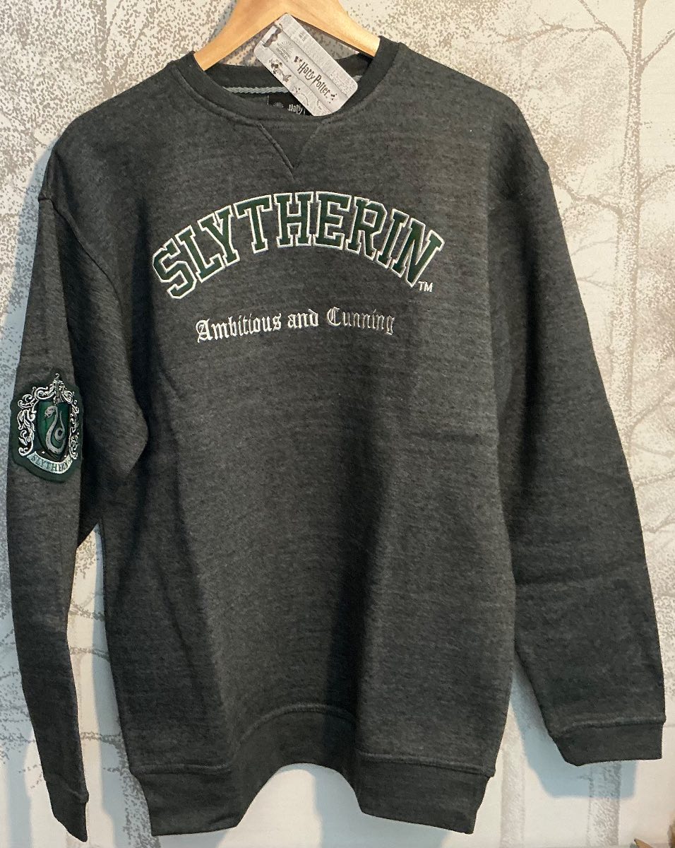 HARRY POTTER SLYTHERIN. Sweatshirt MENS/WOMENS XL Charcoal Grey/Green, BNWT