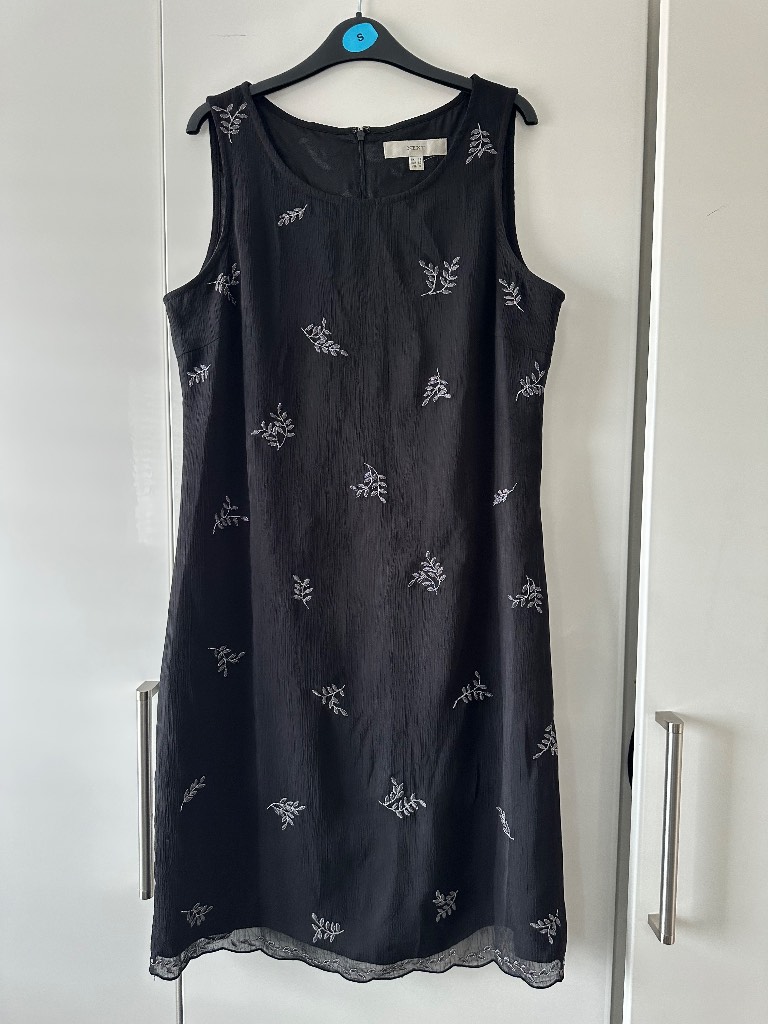 Next black flower dress size 12