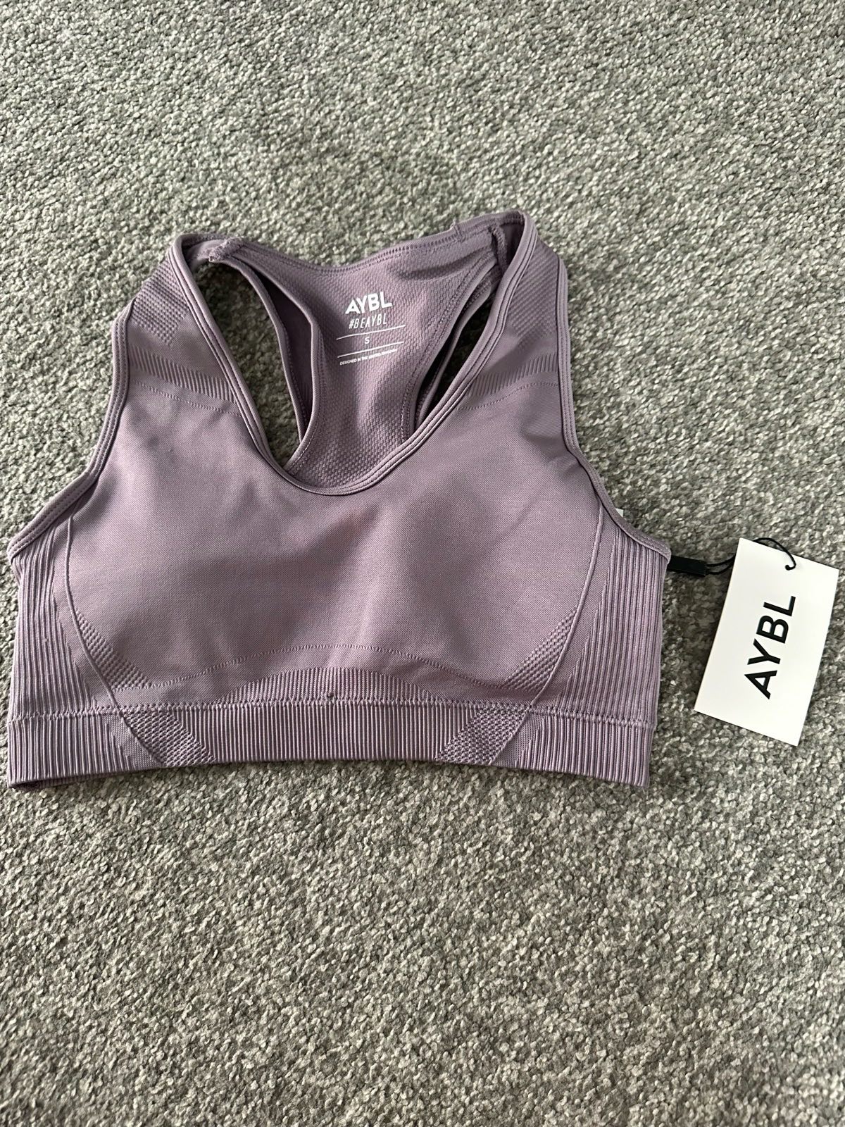 AYBL brand new balance V3 seamless sports bra mauve size s