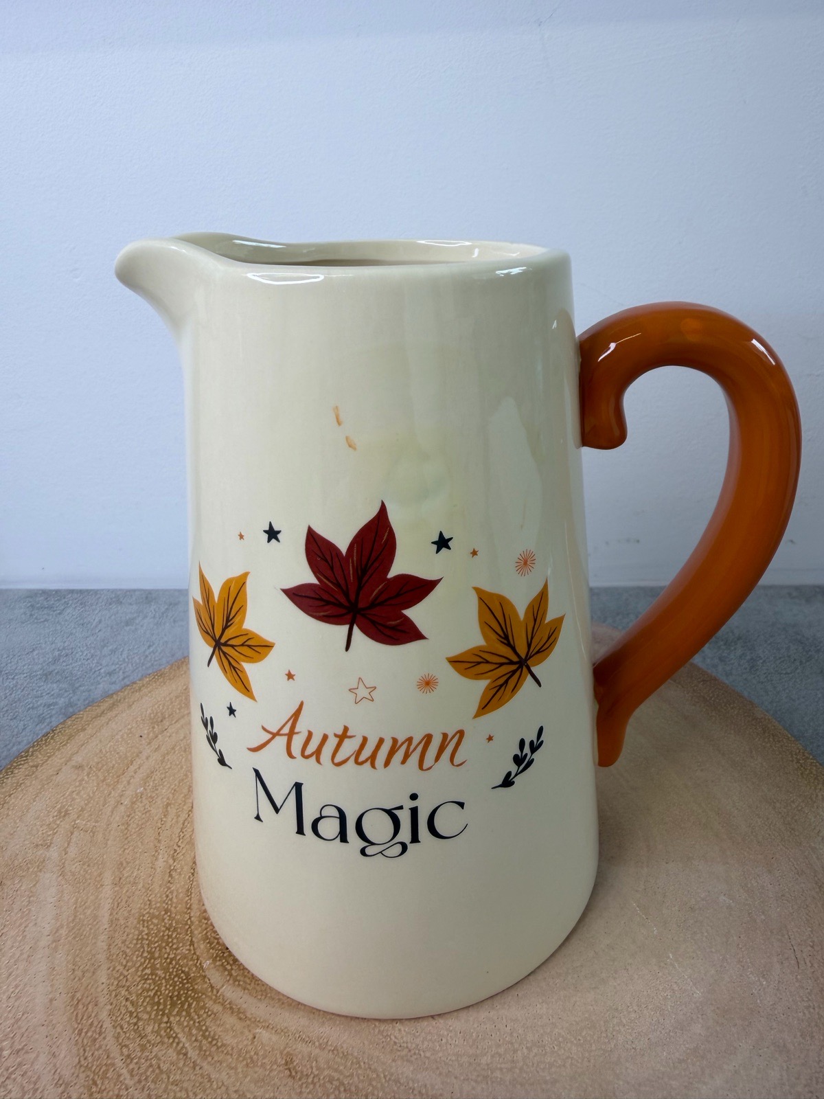 AUTUMN MAGIC CERAMIC FLOWER JUG AUTUMNAL DECOR