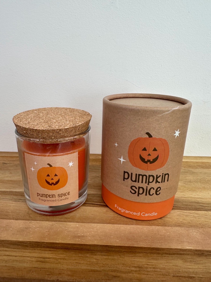 PUMPKIN SPICE CANDLE HALLOWEEN AUTUMNAL FRAGRANCE