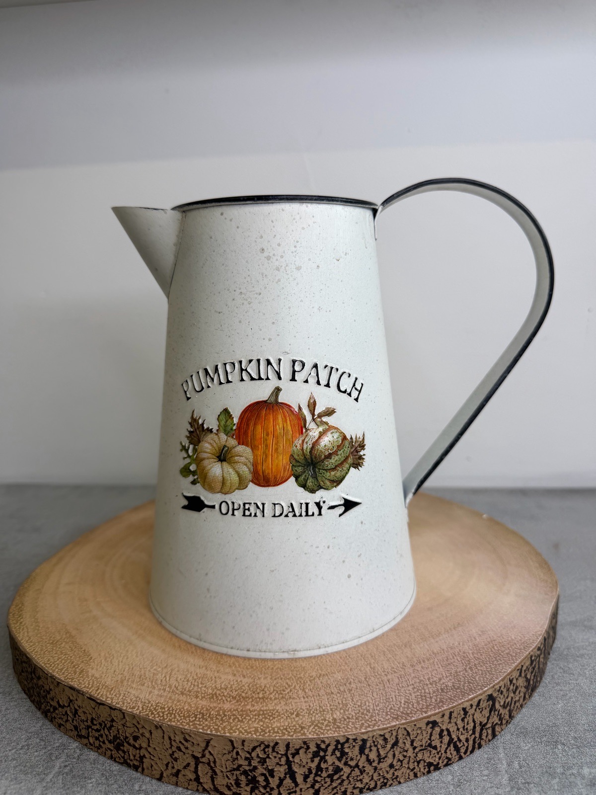 Pumpkin Patch Metal Jug - Rustic Autumn Decor Autumnal Halloween