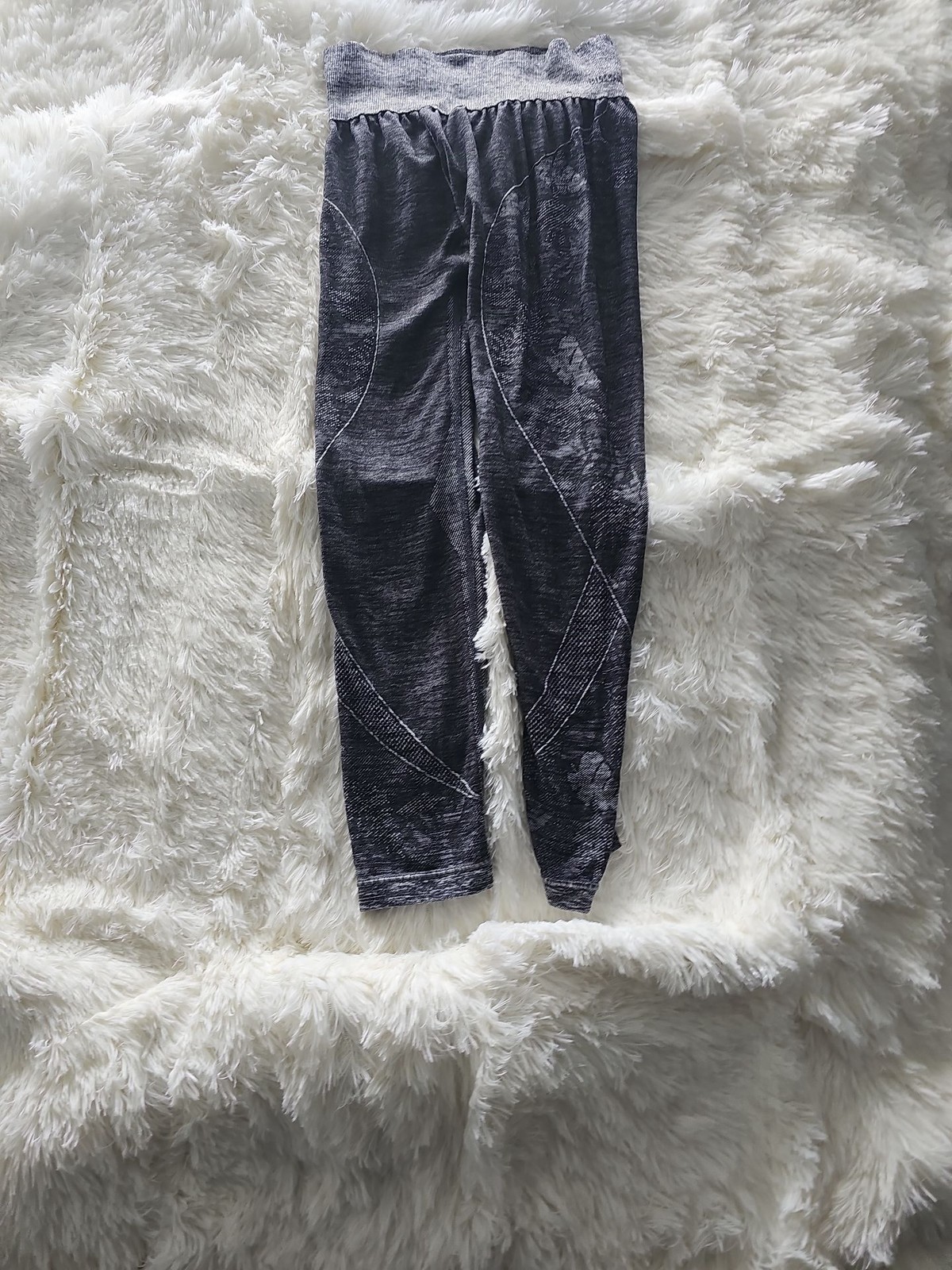 Seamless Marled Grey High-Waisted Workout Leggings