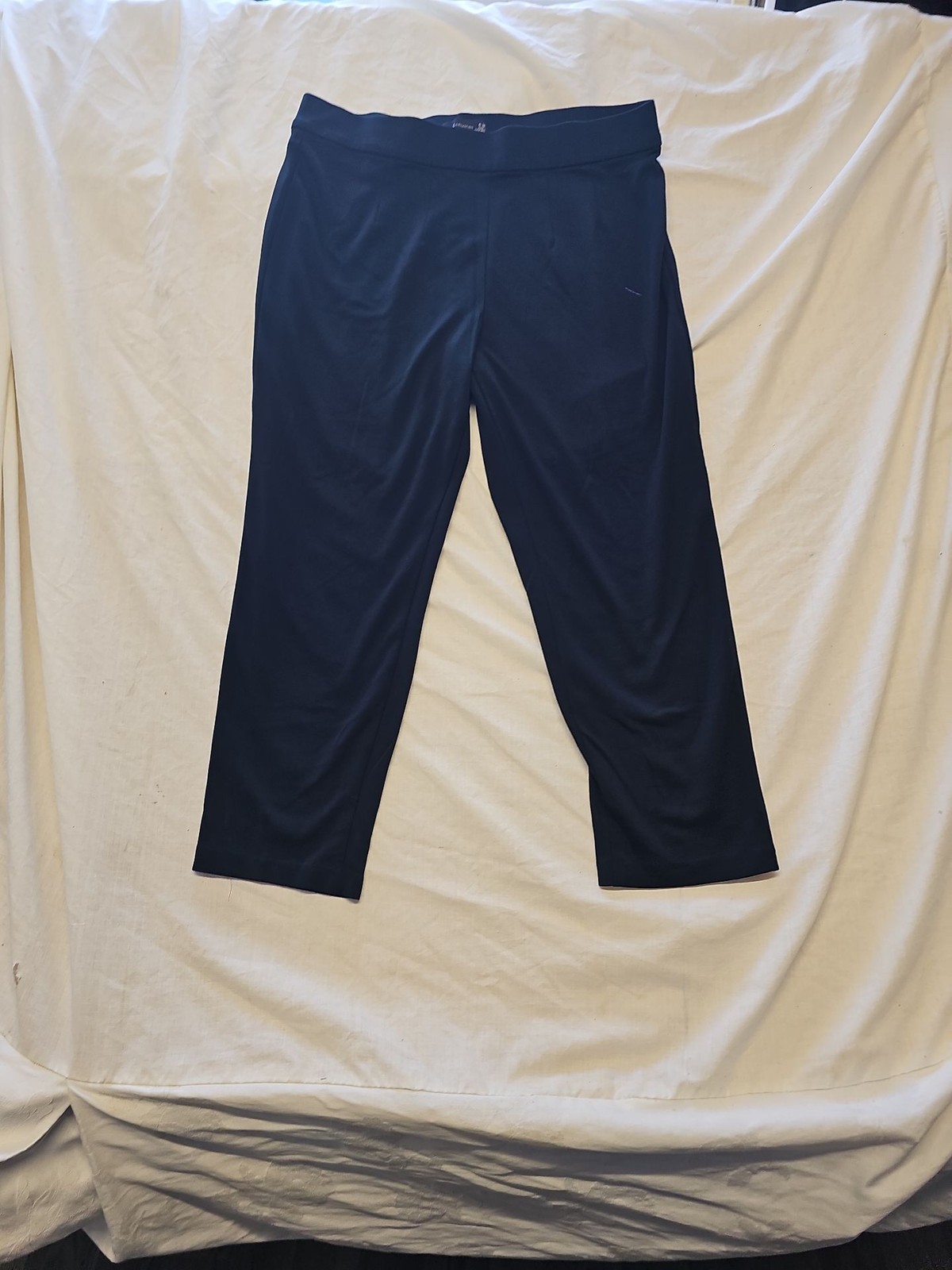 M&S Collection Navy Tapered Smart Trousers Size 16 Short OO1027