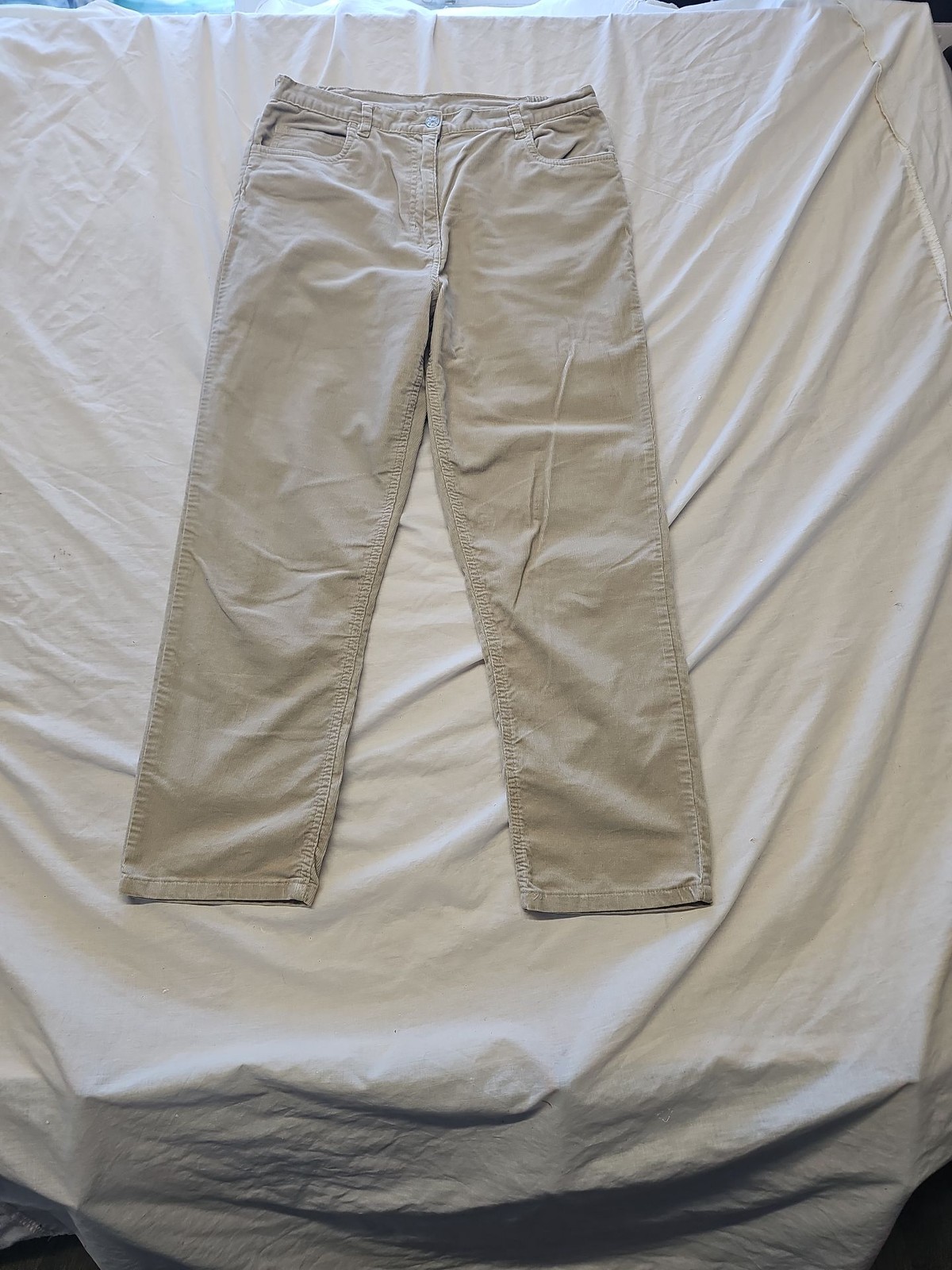 Vintage Beige Corduroy Straight Leg Trousers W32 L29 PP185