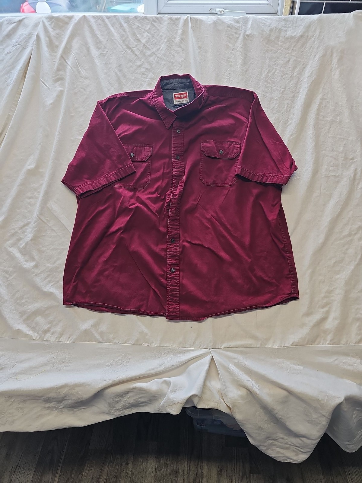 Wrangler Premium Quality Comfort Flex 2XL Short Sleeve Button Down Shirt RR1076