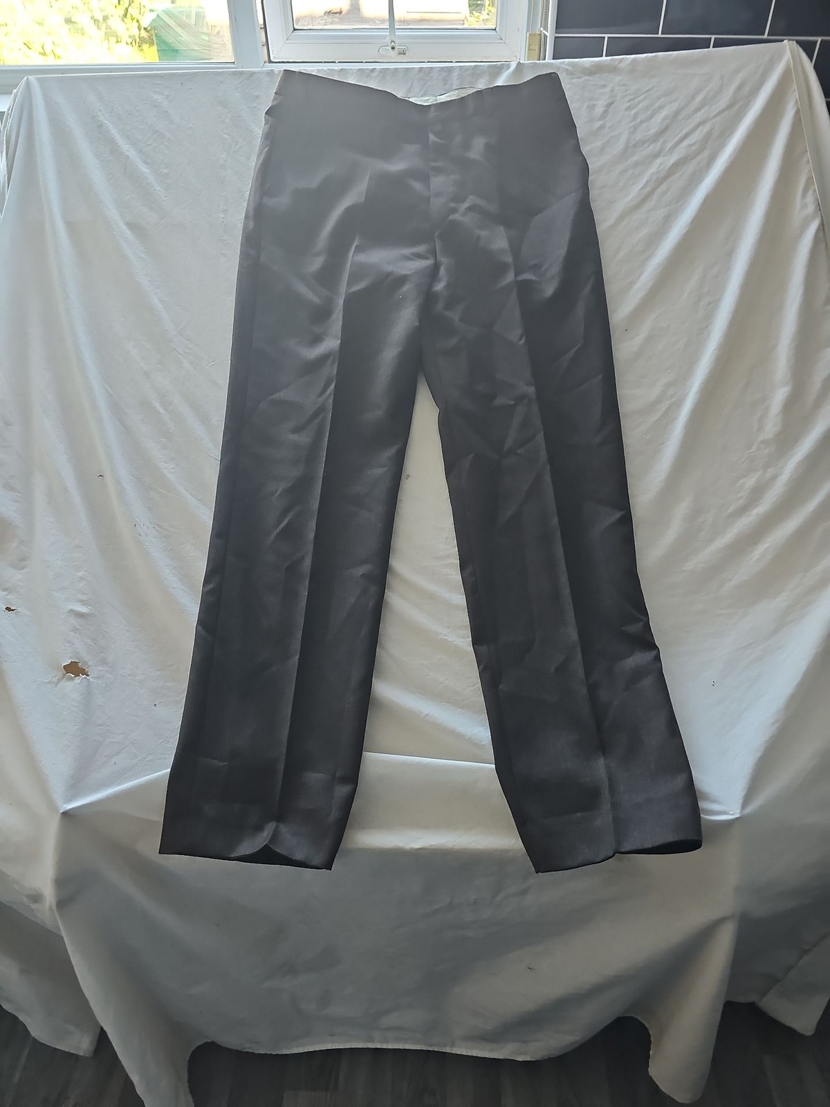 Vintage Black Formal Trousers 38L Mens Dress Pants 290