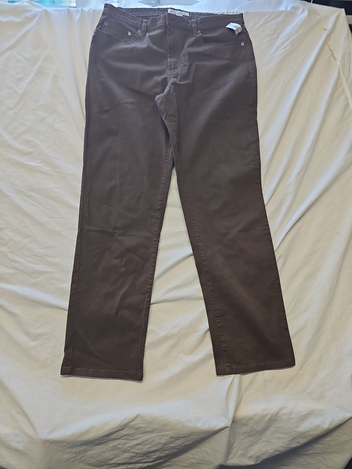 Amazon Essentials Men's Brown Straight-Leg Chino Trousers 36x32 PP339