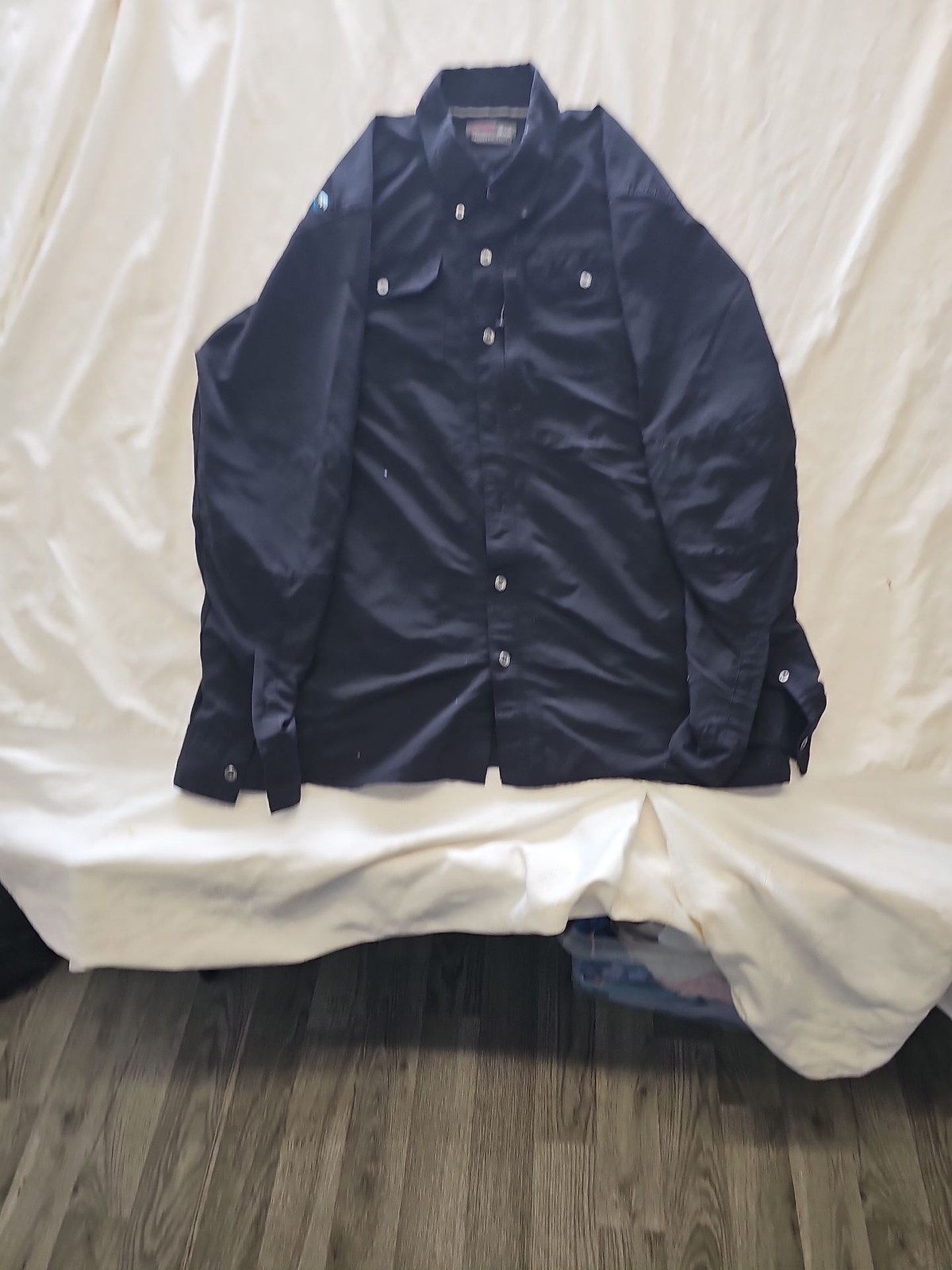 Wrangler Outdoor Men's Black Regular Fit Long Sleeve Hiking Shirt Large RR1075