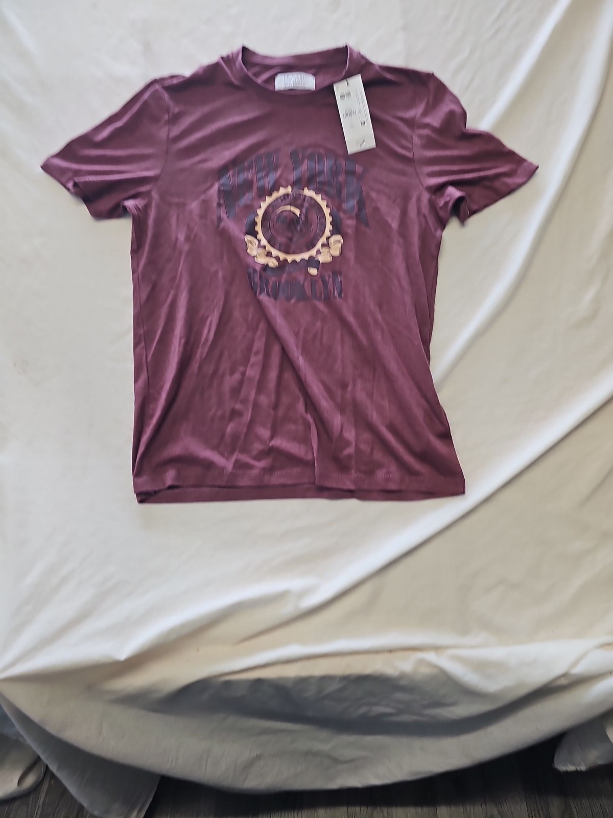 Primark Men's Burgundy New York Graphic T-Shirt - NWT