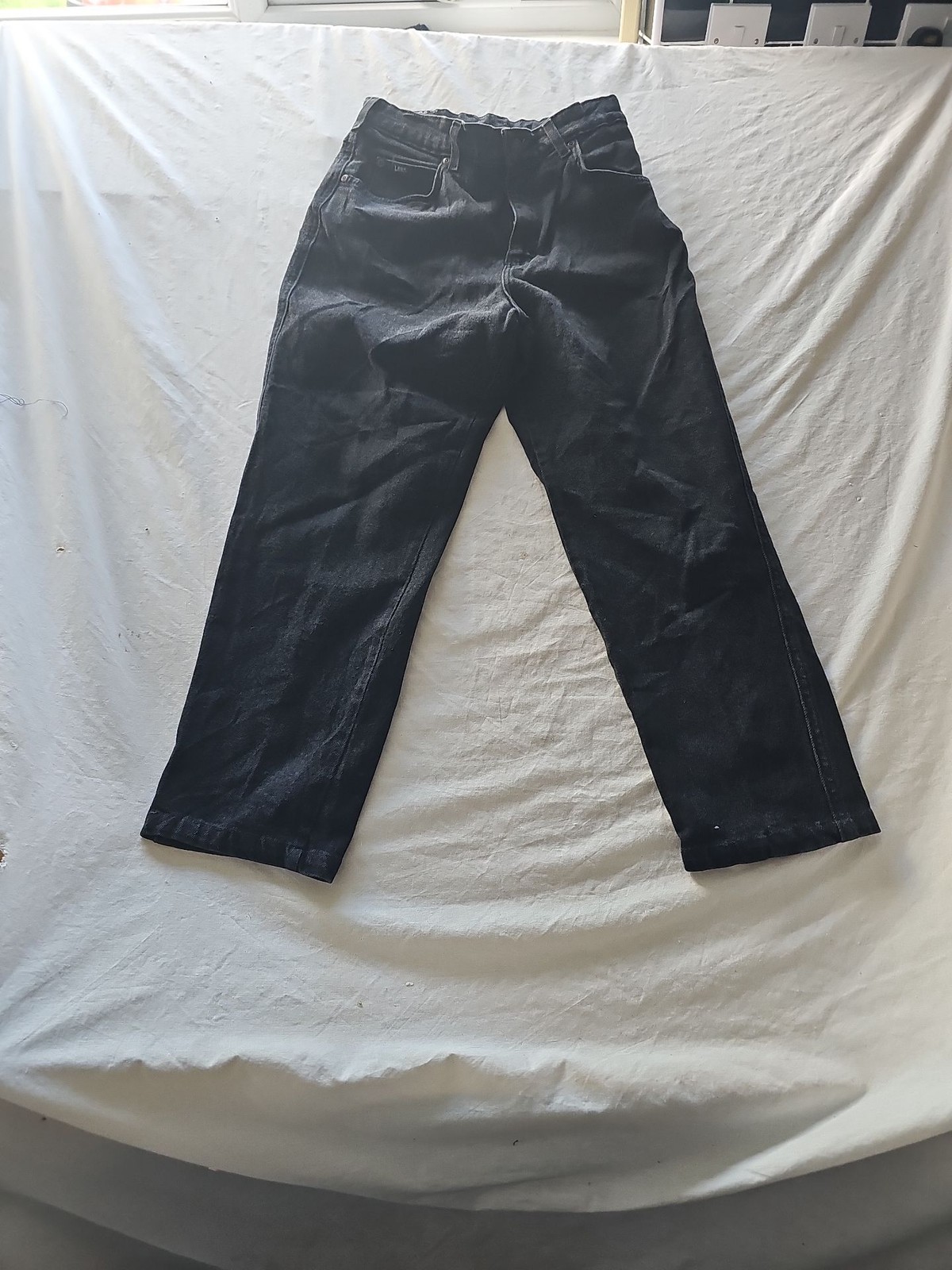 Vintage Lee Original Jeans Black Straight Leg Denim Shorts 368