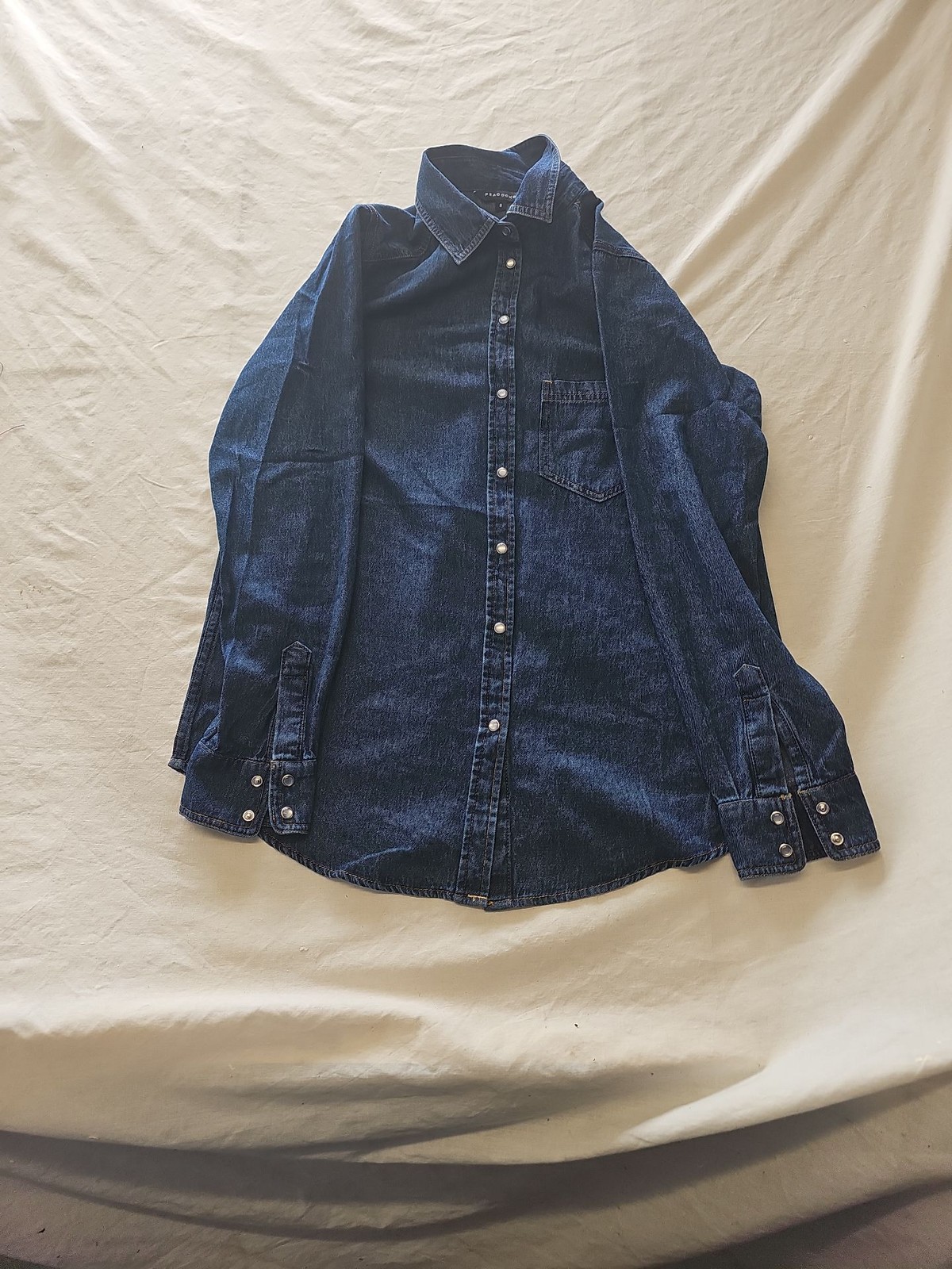 Peacocks Women's Indigo Blue Western Denim Shirt Size 8 376