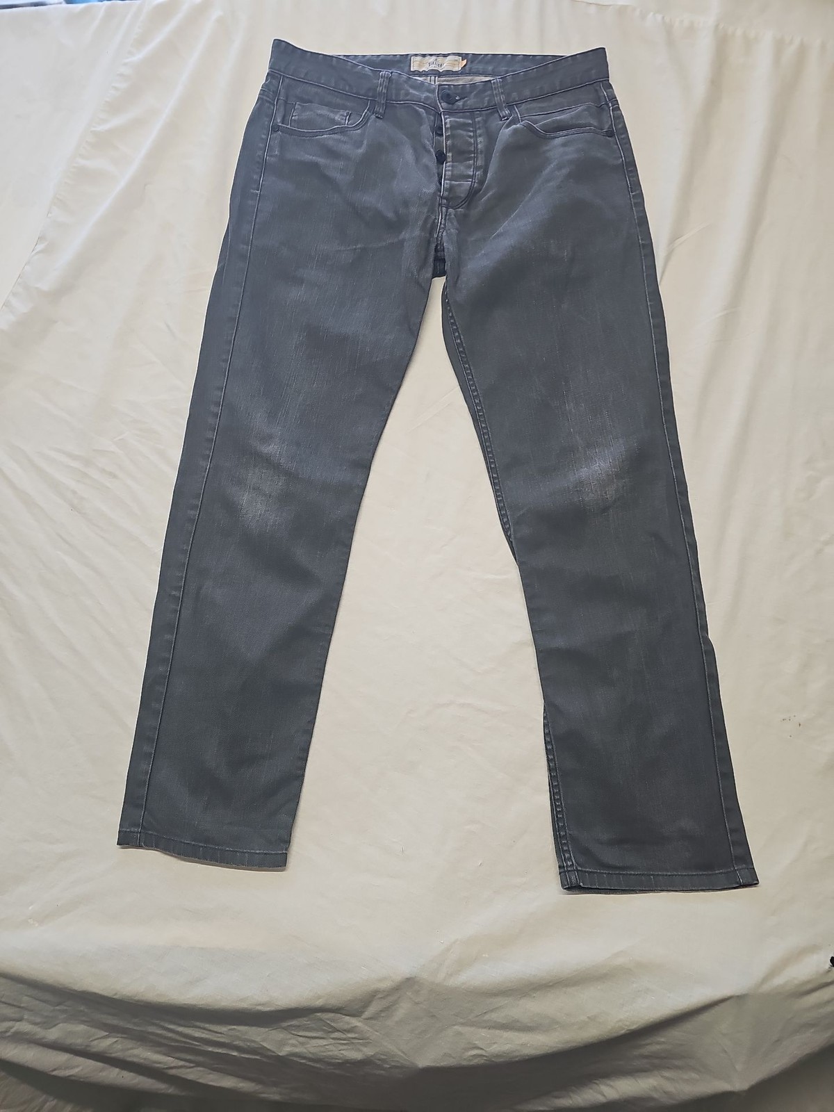 Next Men's Straight Leg Grey Washed Denim Jeans - Size 34R TT1093