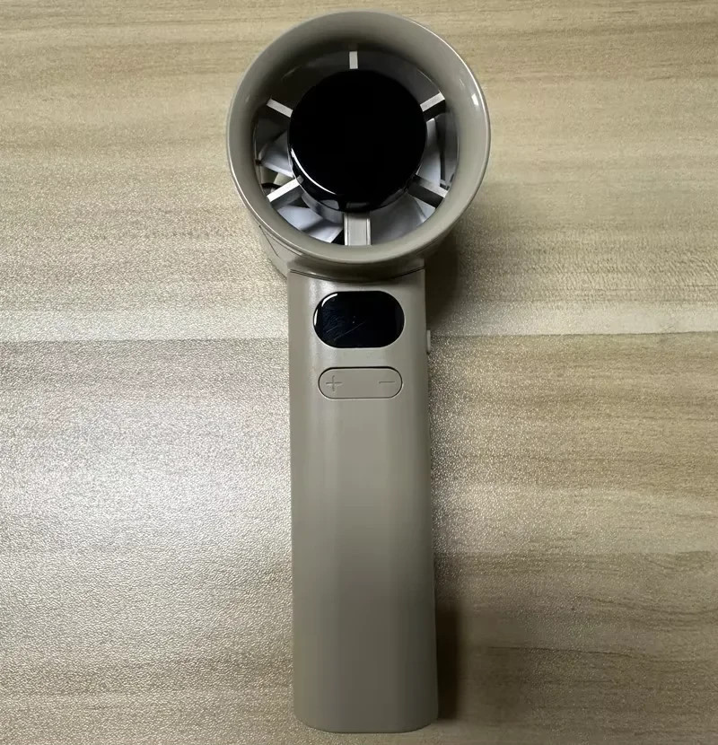 Mini Handheld Turbo Fan USB Rechargeable Digital Display Portable Cooling Fan