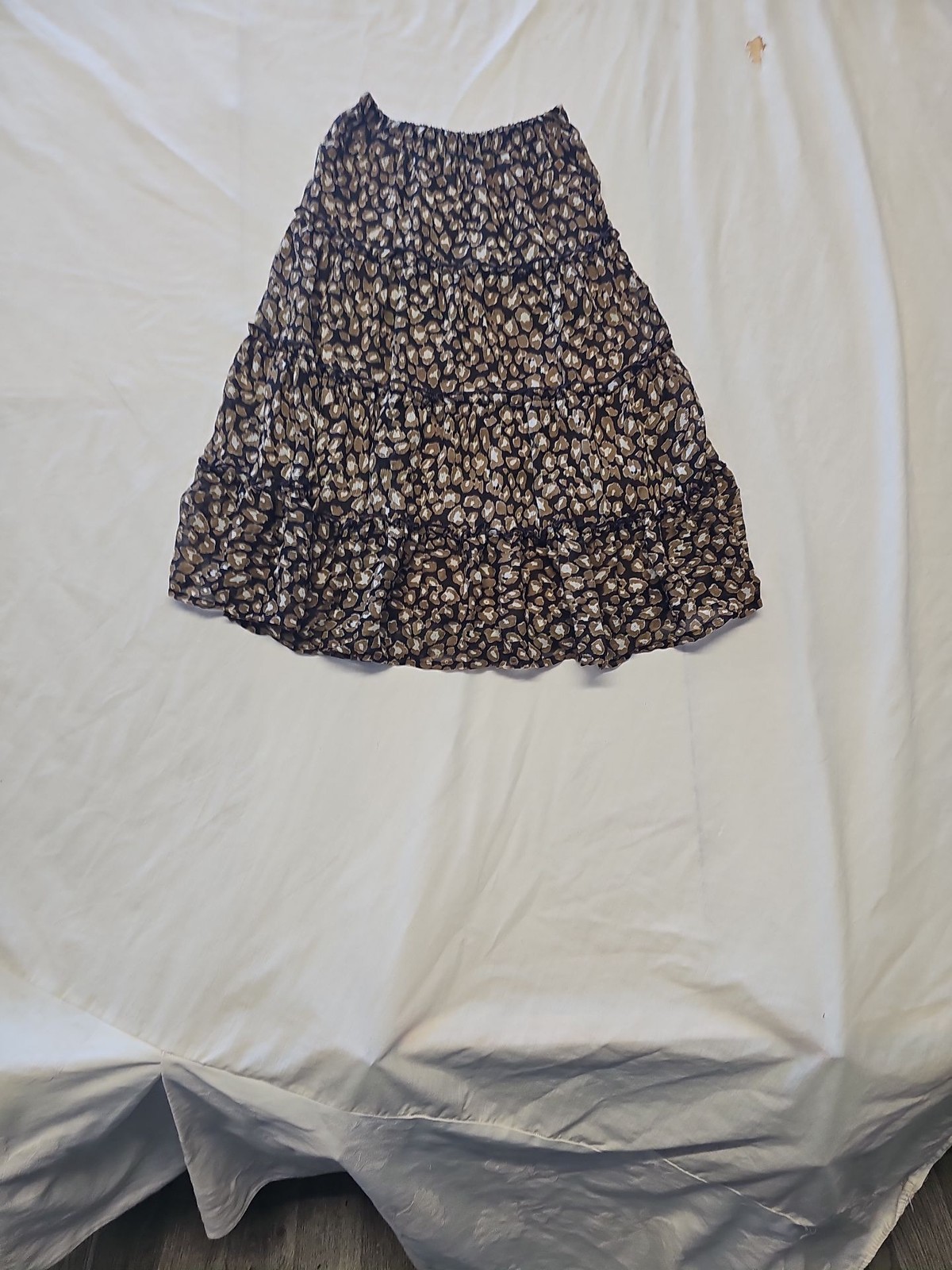 Next Leopard Print Tiered Midi Skirt II1049