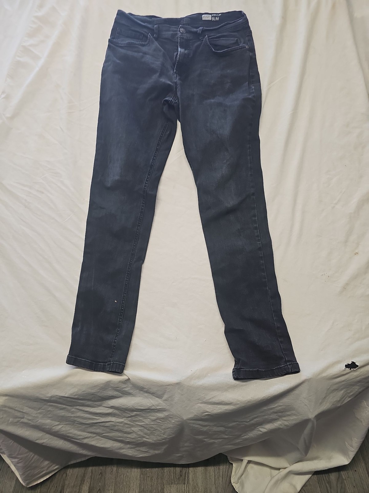 F&F Men's Slim Fit Black Denim Jeans W34 L34 TT1097