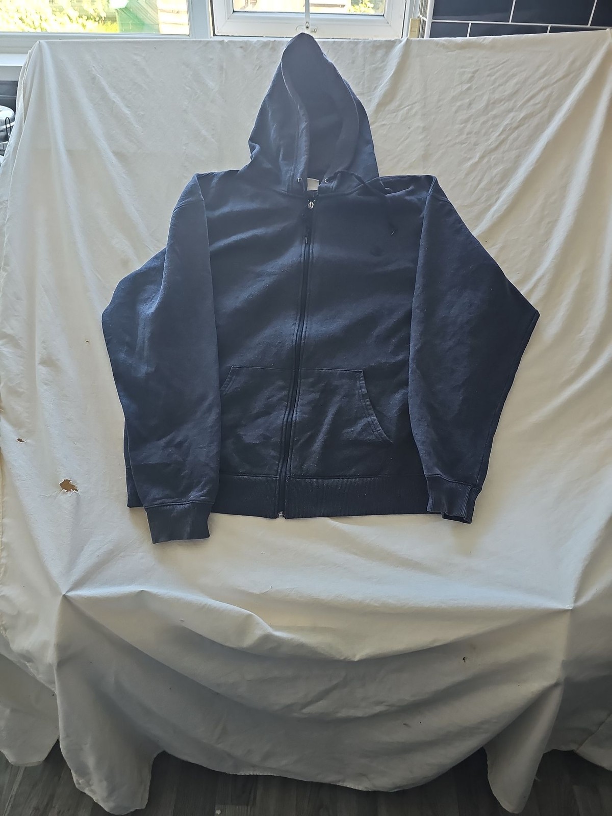 Champion Eco Authentic Navy Full-Zip Hoodie 2XL v283