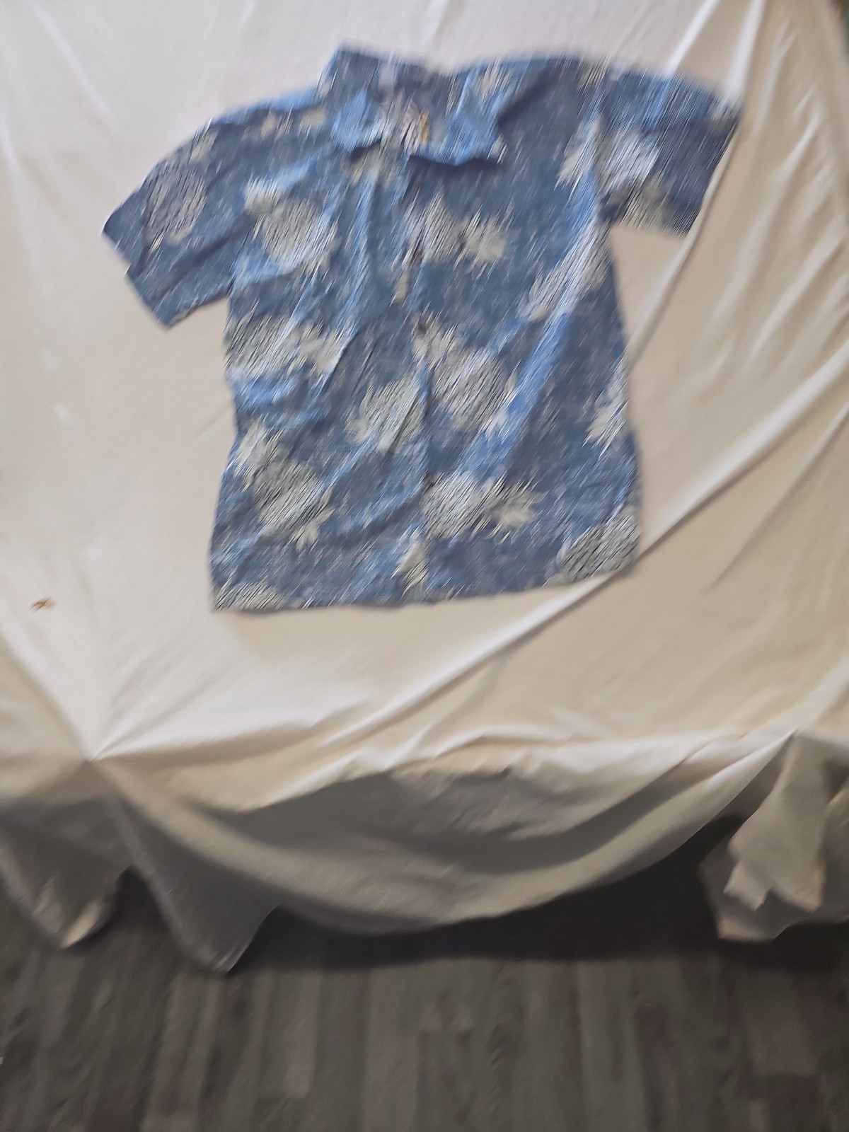 Palmwave Hawaii Men's Blue Pineapple Print Cotton Hawaiian Shirt - Size XL