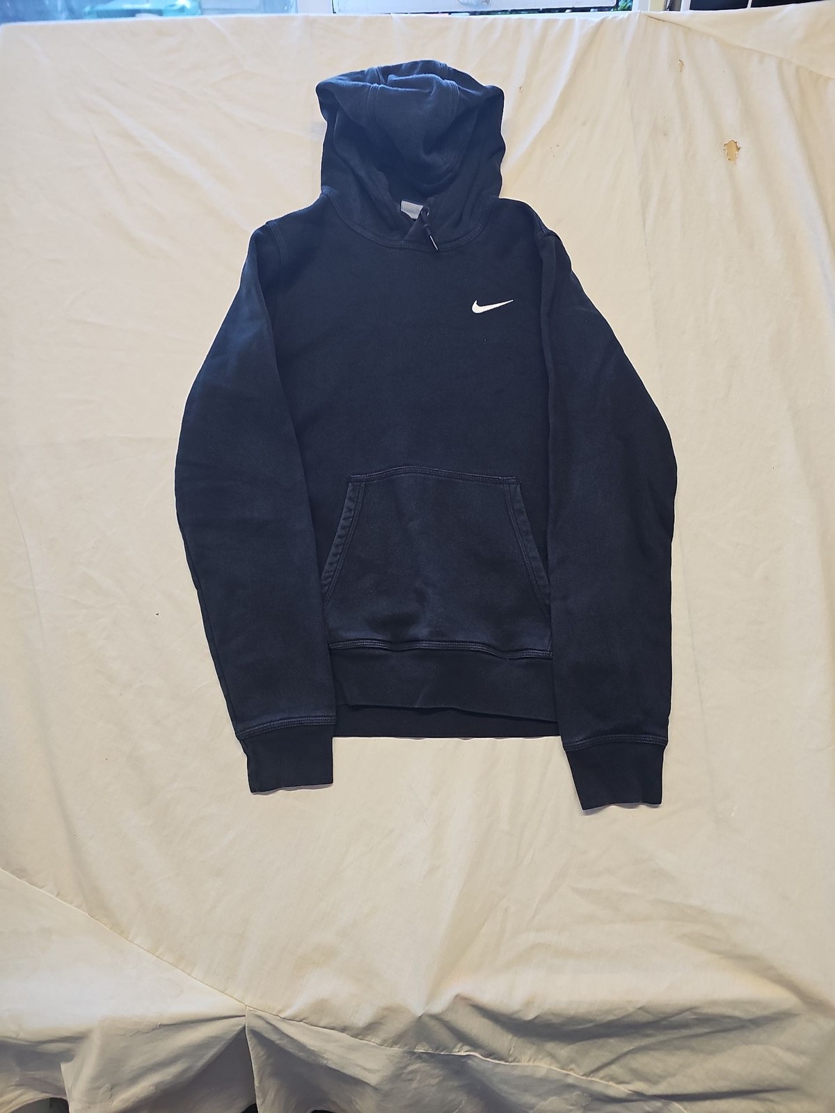 Vintage Nike Embroidered Swoosh Hoodie Black small JJ329