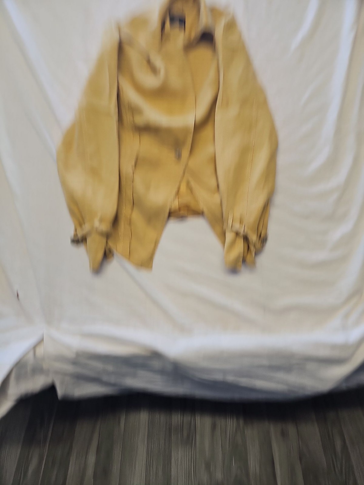 Vintage Per Una Collezione Italia Mustard Linen Blend Jacket size 12 OO1025