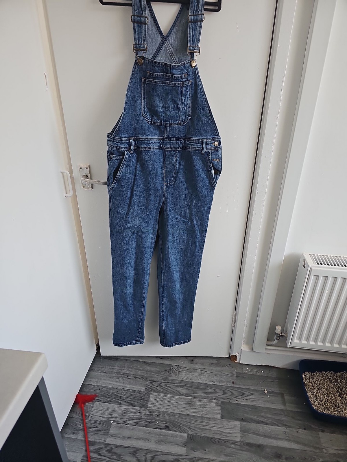 White Stuff Classic Blue Denim Dungarees - Size 10R 260