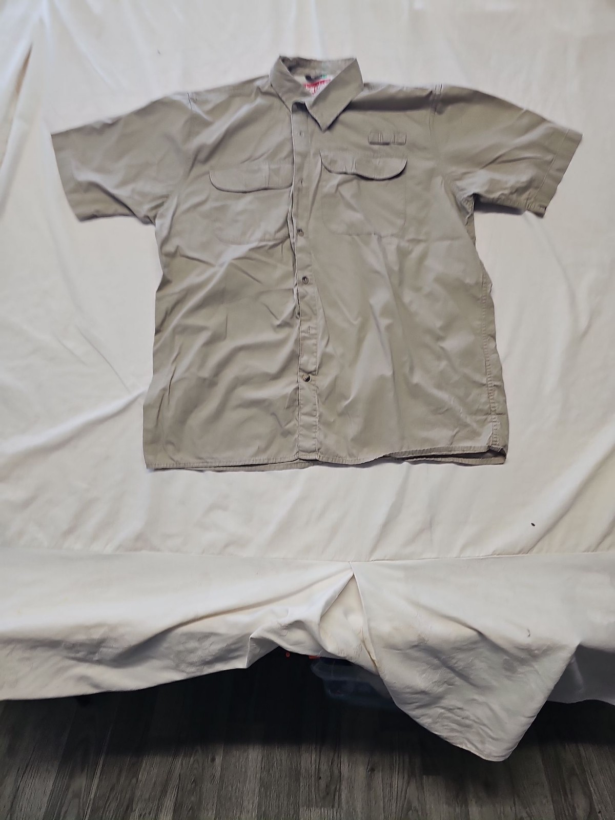 Wrangler Outdoor Short Sleeve Performance Shirt Khaki Large SS1084