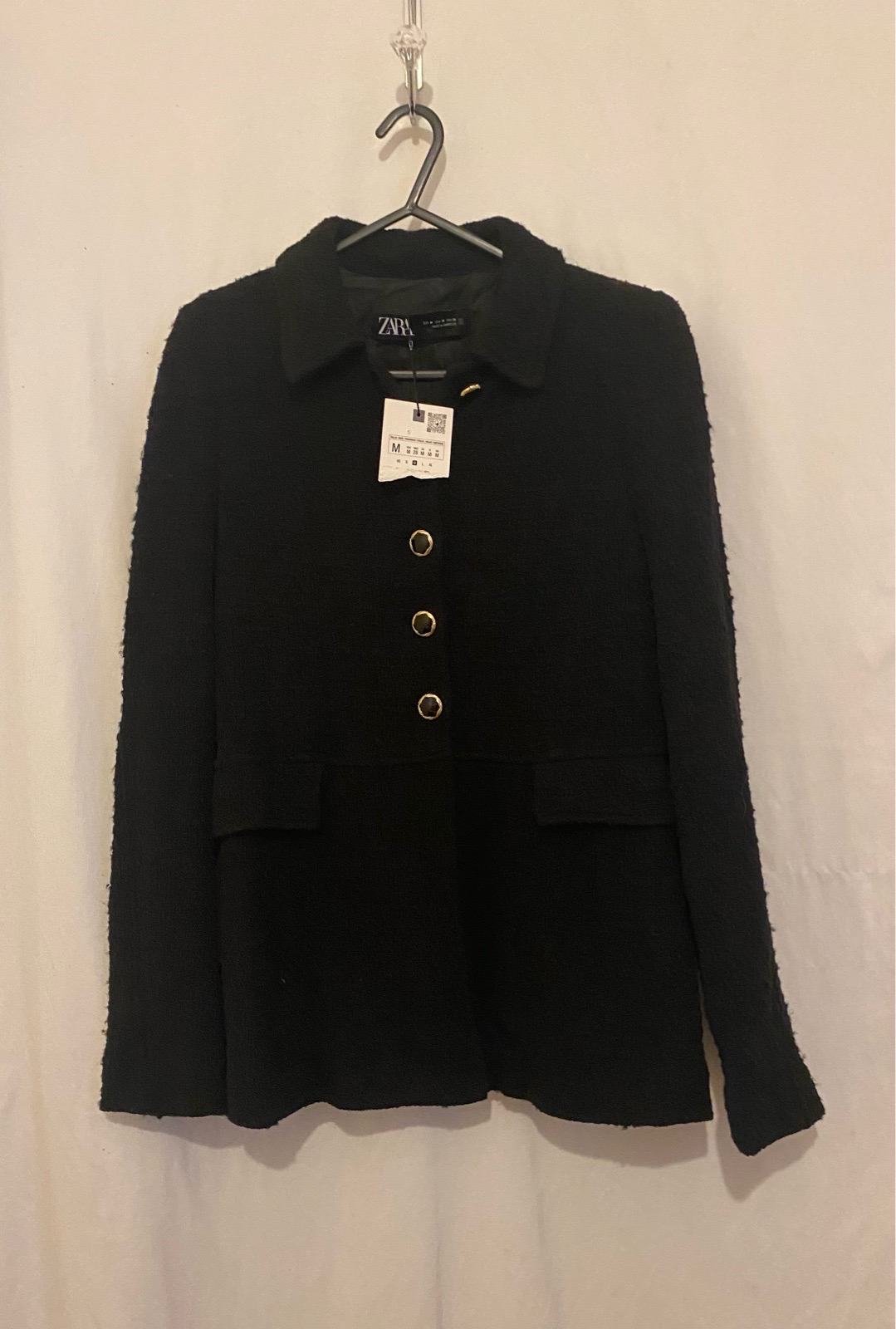 Zara black jacket size 10