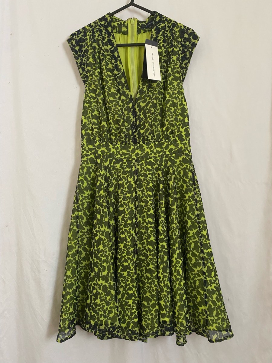 French connection green dress size 10