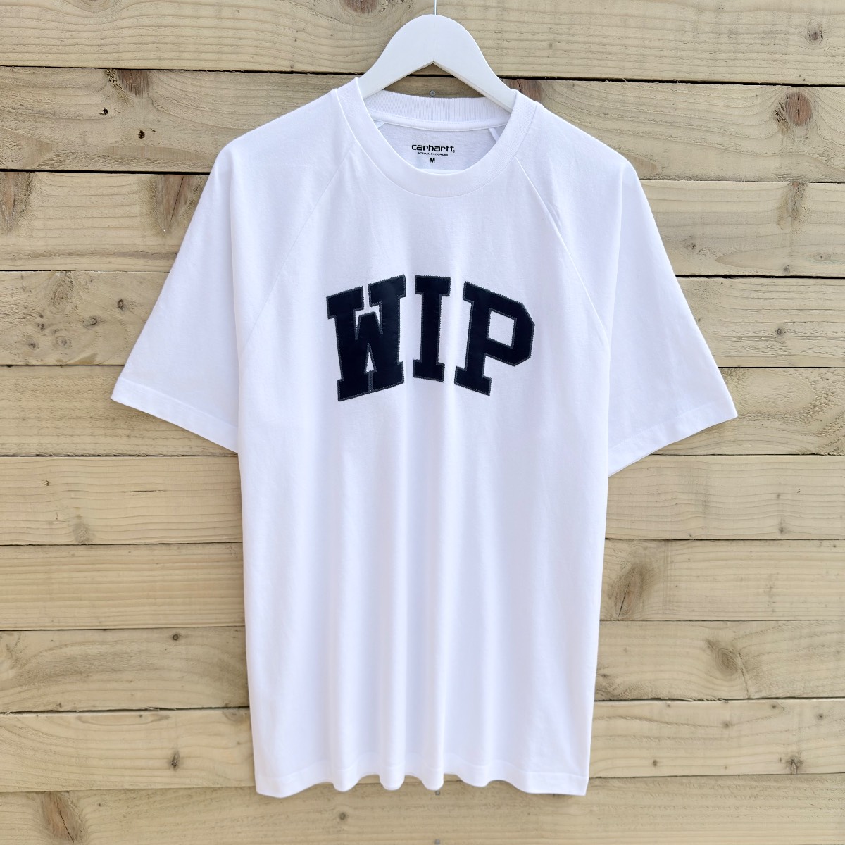 Carhartt WIP Men’s Medium White Blue WIP Varsity T-Shirt New Without Tags