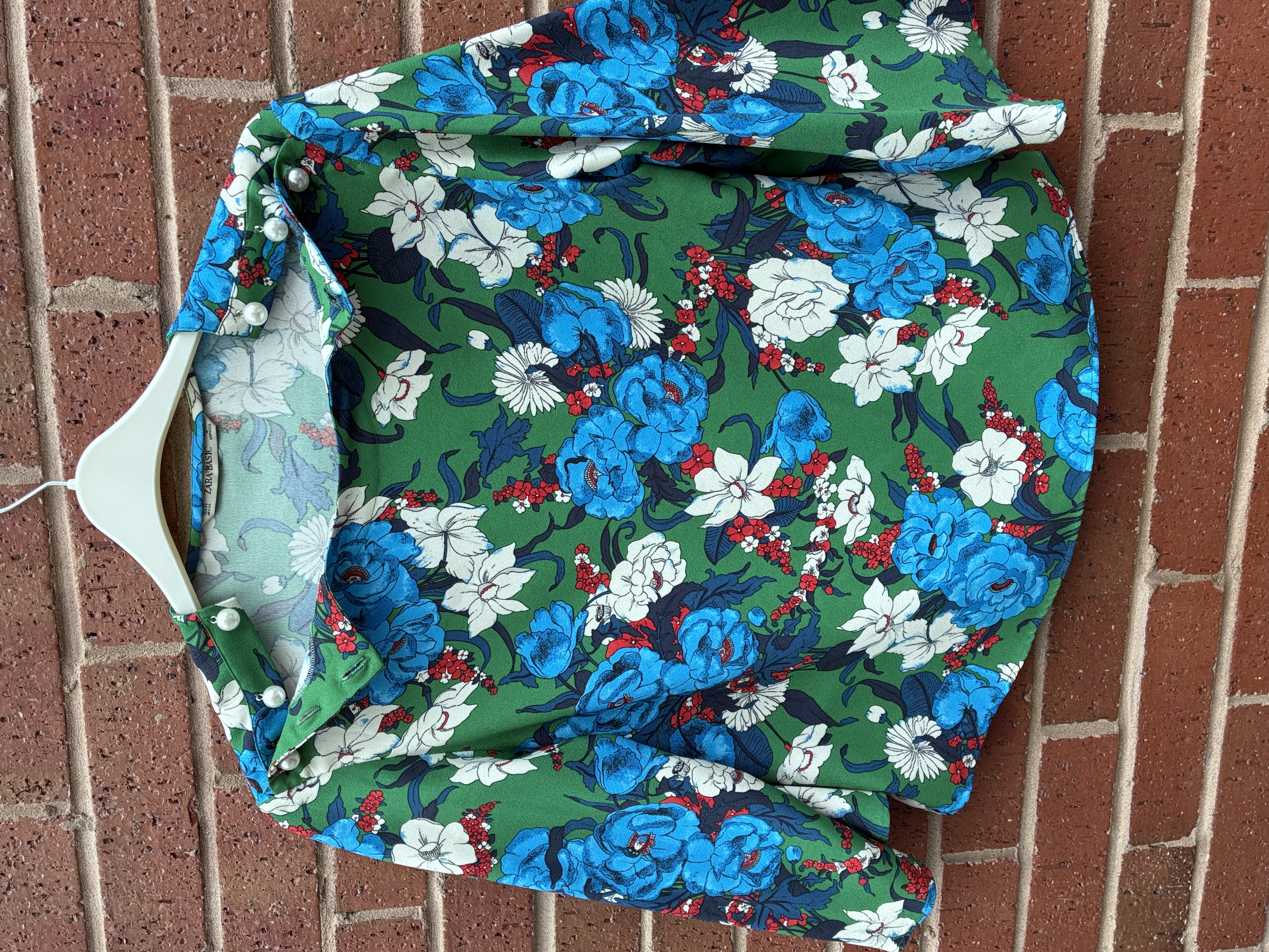 Zara Basic Floral Blouse