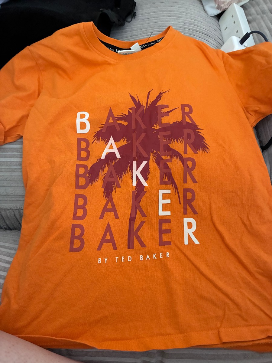 Baker by Ted Baker boys orange tshirt aged 10 years