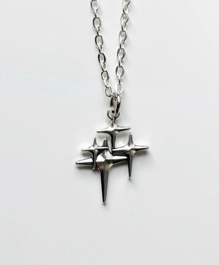 Star Cluster silver necklace & pendent | Space Planets Worlds Stars