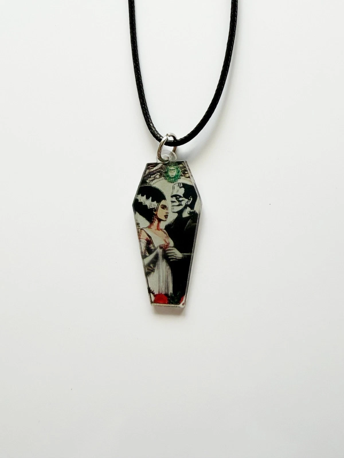 3D Frankenstein Bride Rope Choker Necklace & Pendent | Emo Goth Alt