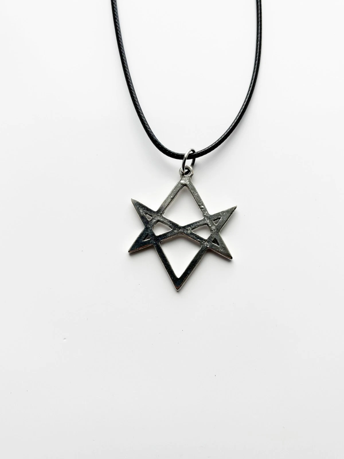 Share BMTH Logo Hexagram Cord Rope Choker Necklace & Pendent | Emo Goth Alt Punk Rock