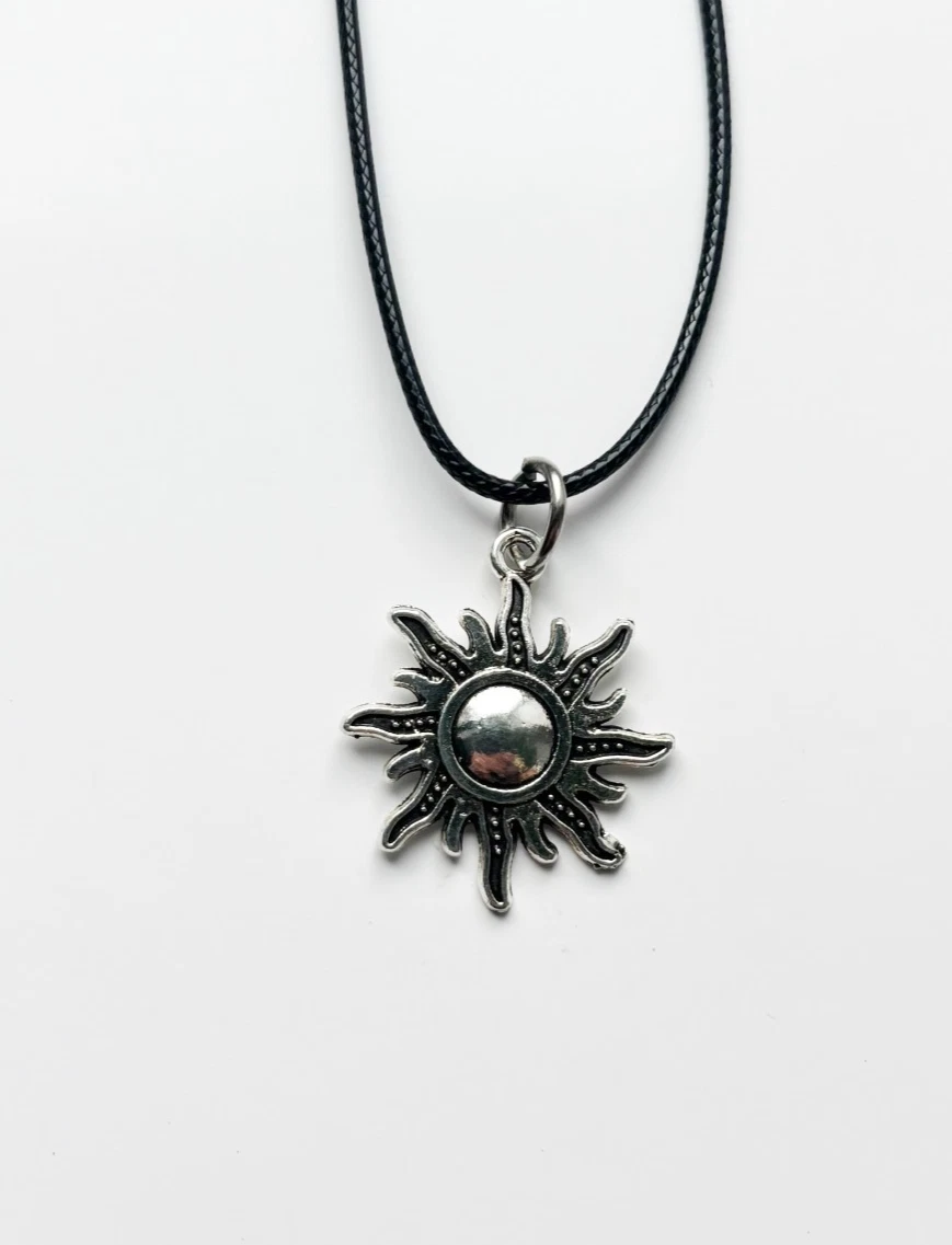 Sun Moon Cord Rope Choker Necklace & Pendent | Space Galaxy