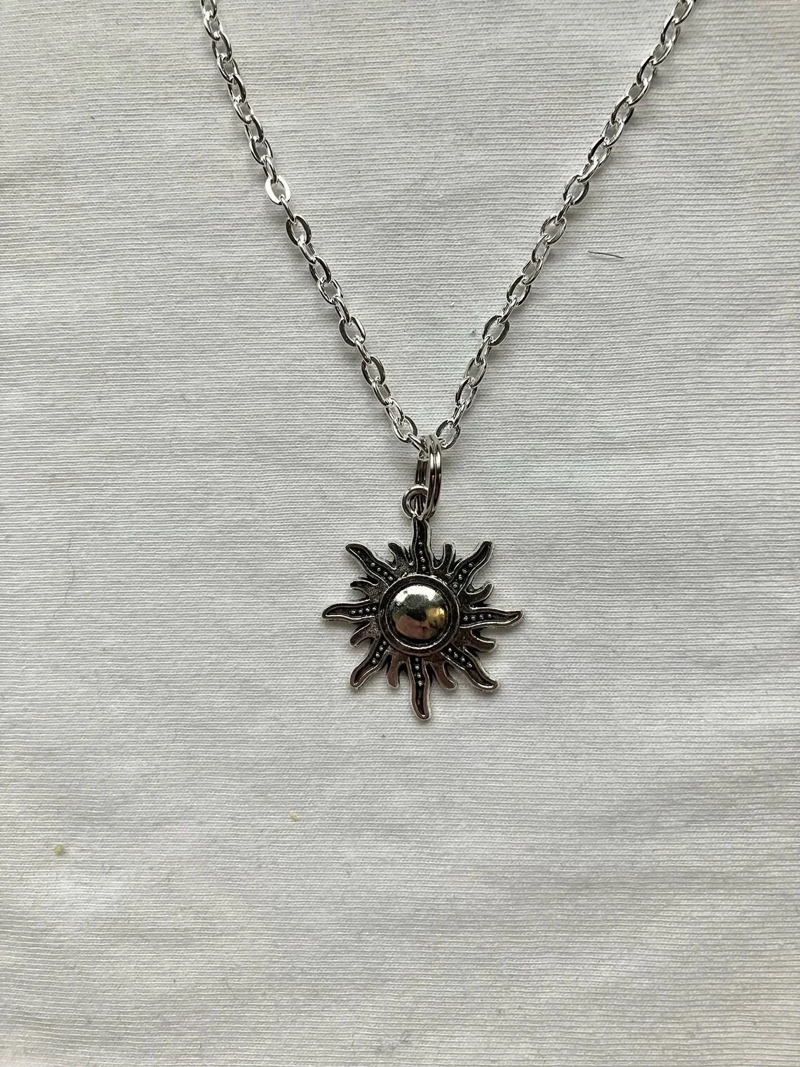 Sun Moon silver necklace & pendent | emo goth cool fashion rock tattoo