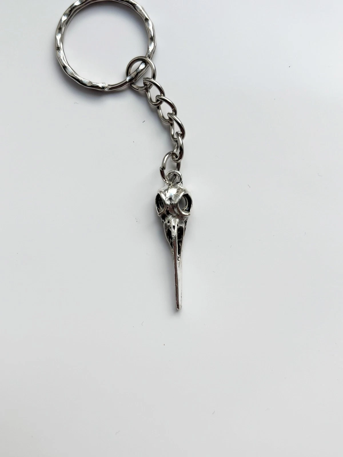 Raven Skull Keyring / Keychain | Emo Goth Alt Tattoo Rocker Punk Vamp