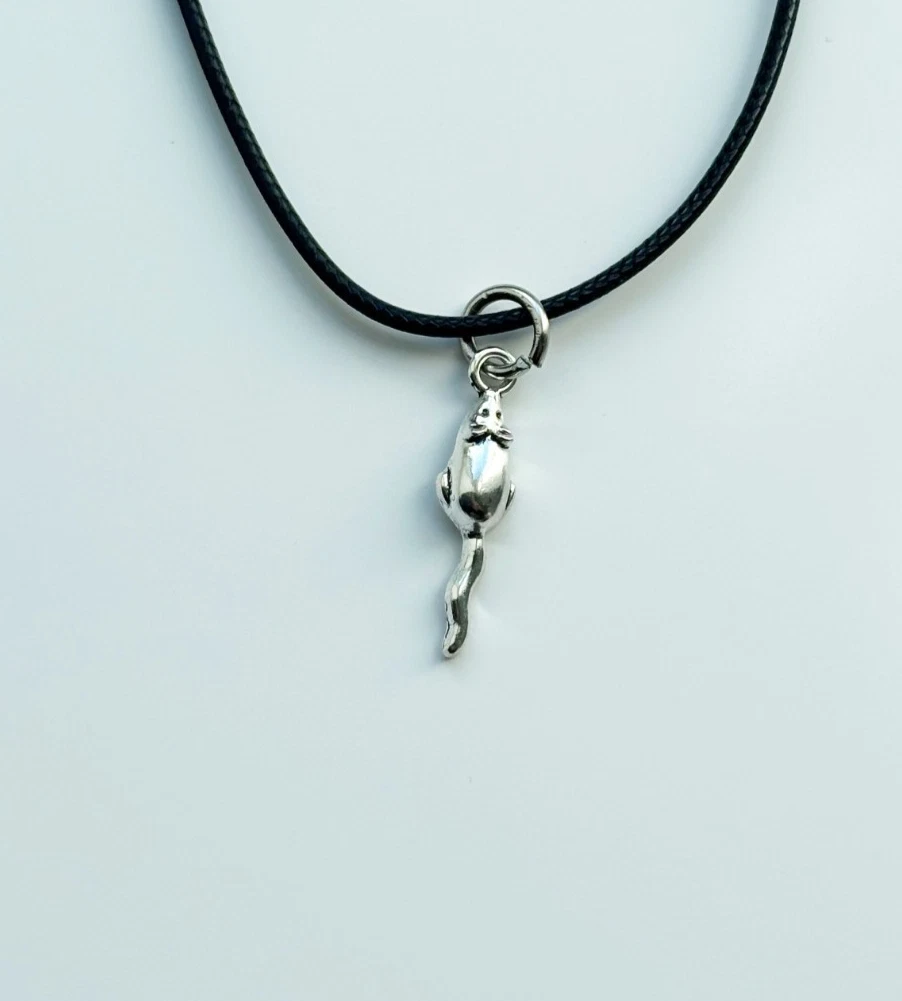 Mini Rat Cord Rope Choker Necklace & Pendent | Goth Alt Emo Punk Tattoo