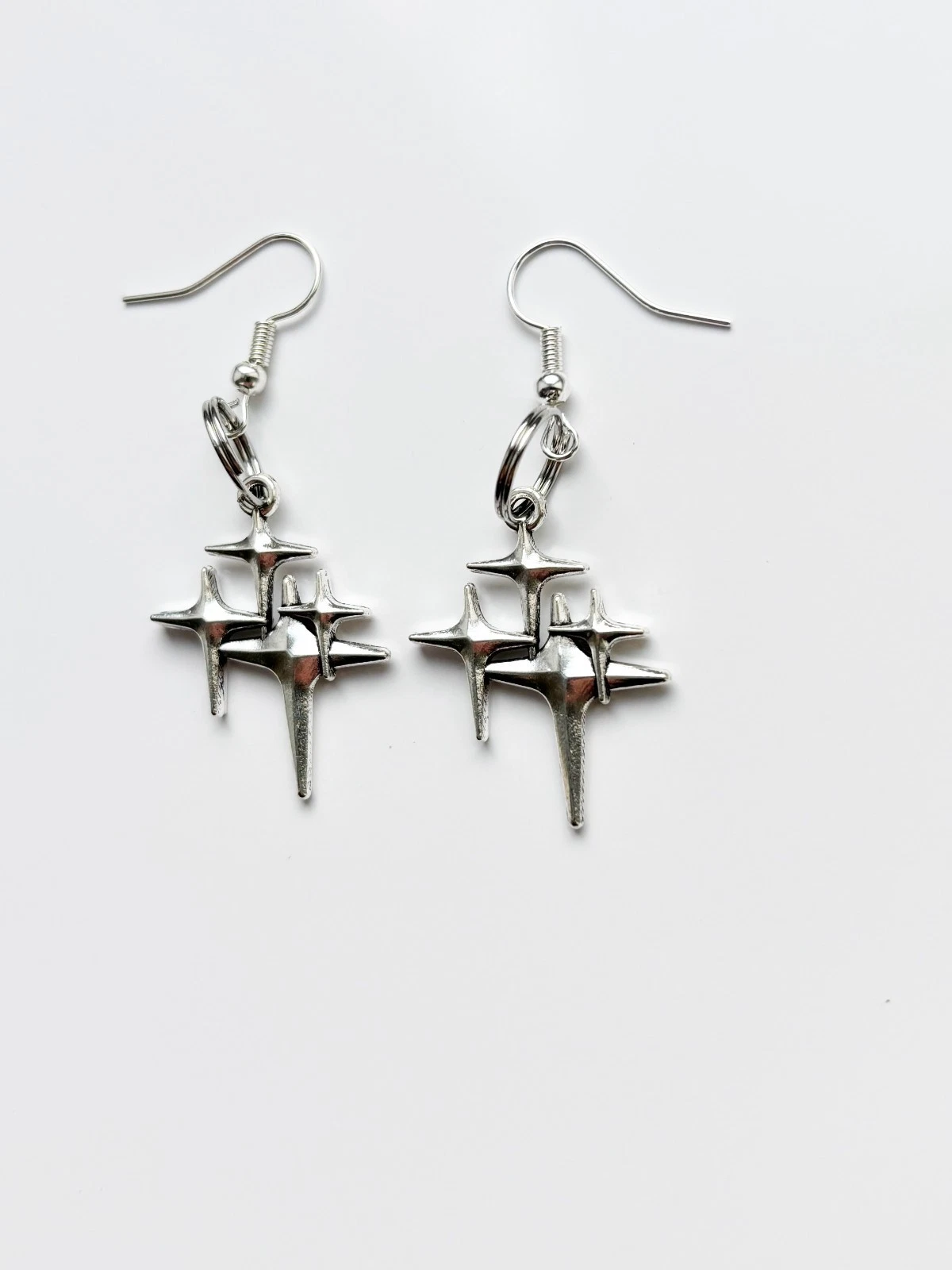 Star Cluster silver earrings | Emo y2k Cool Funky Retro