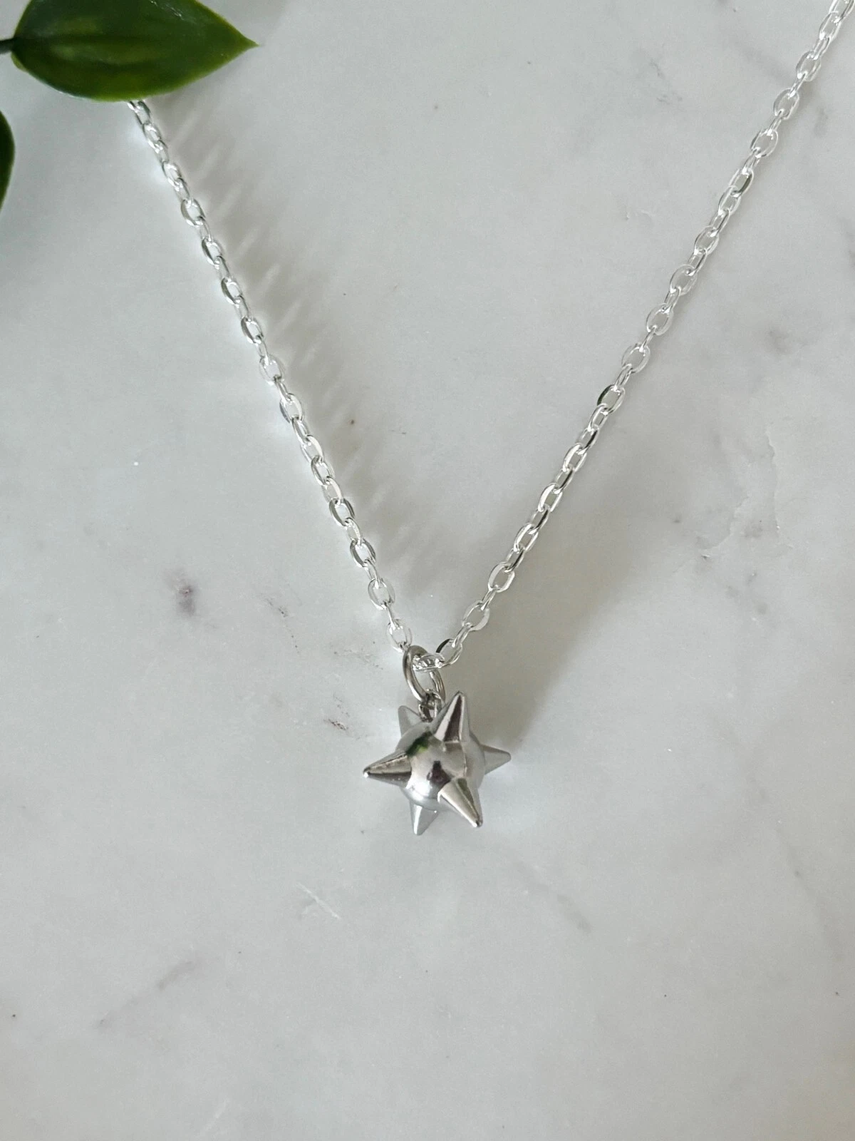 3d Spiky Ball Silver Necklace | Punk Rock Metal Tattoo Goth Emo