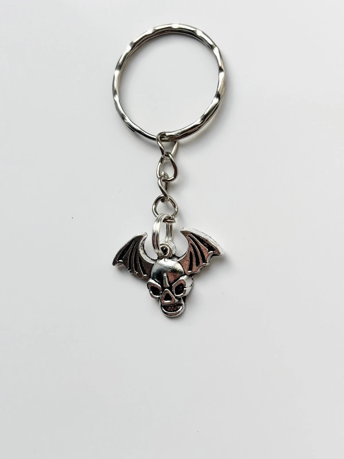 Winged Bat Keyring / Keychain - alt goth emo punk 666 rock tattoo