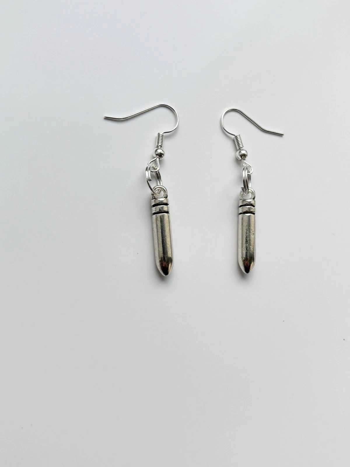 Bullet silver earrings | Emo y2k Cool Funky Retro