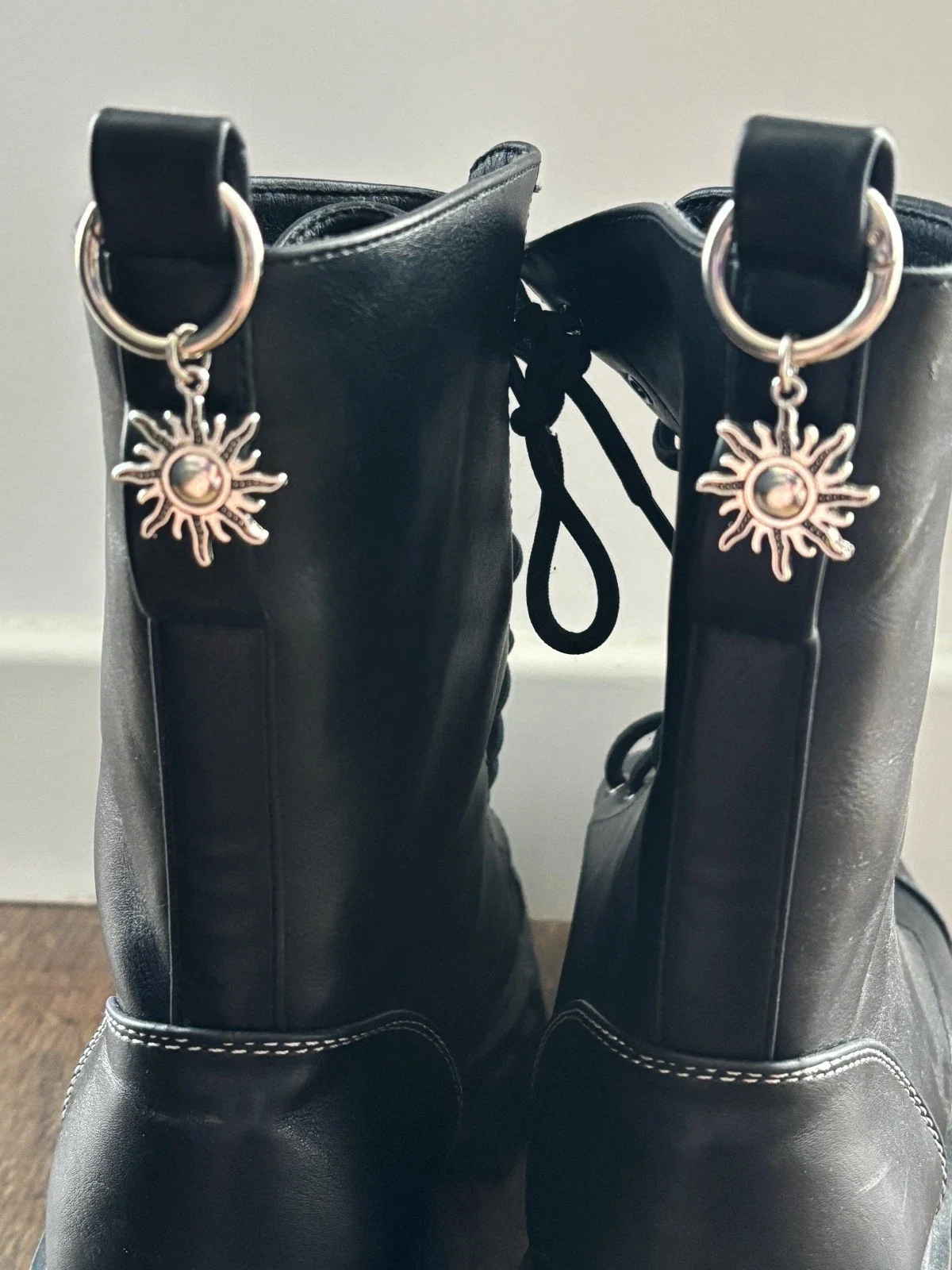 Flare Sun Moon Boot Charms Strap Docs | Emo Nature Cute Forest Fantasy