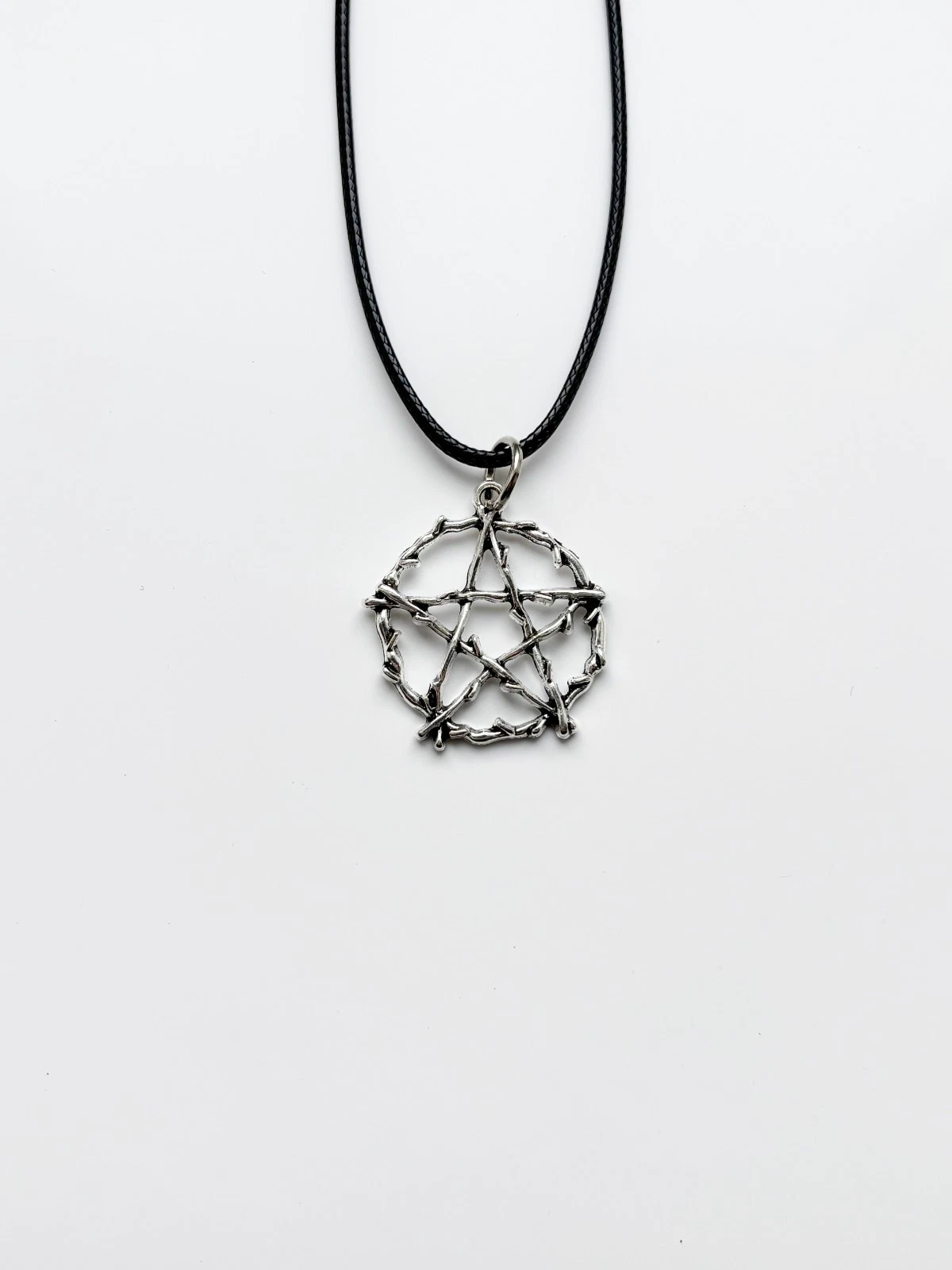 Star Pentagram Cord Rope Choker Necklace & Pendent | Emo Goth Alt Punk Metal