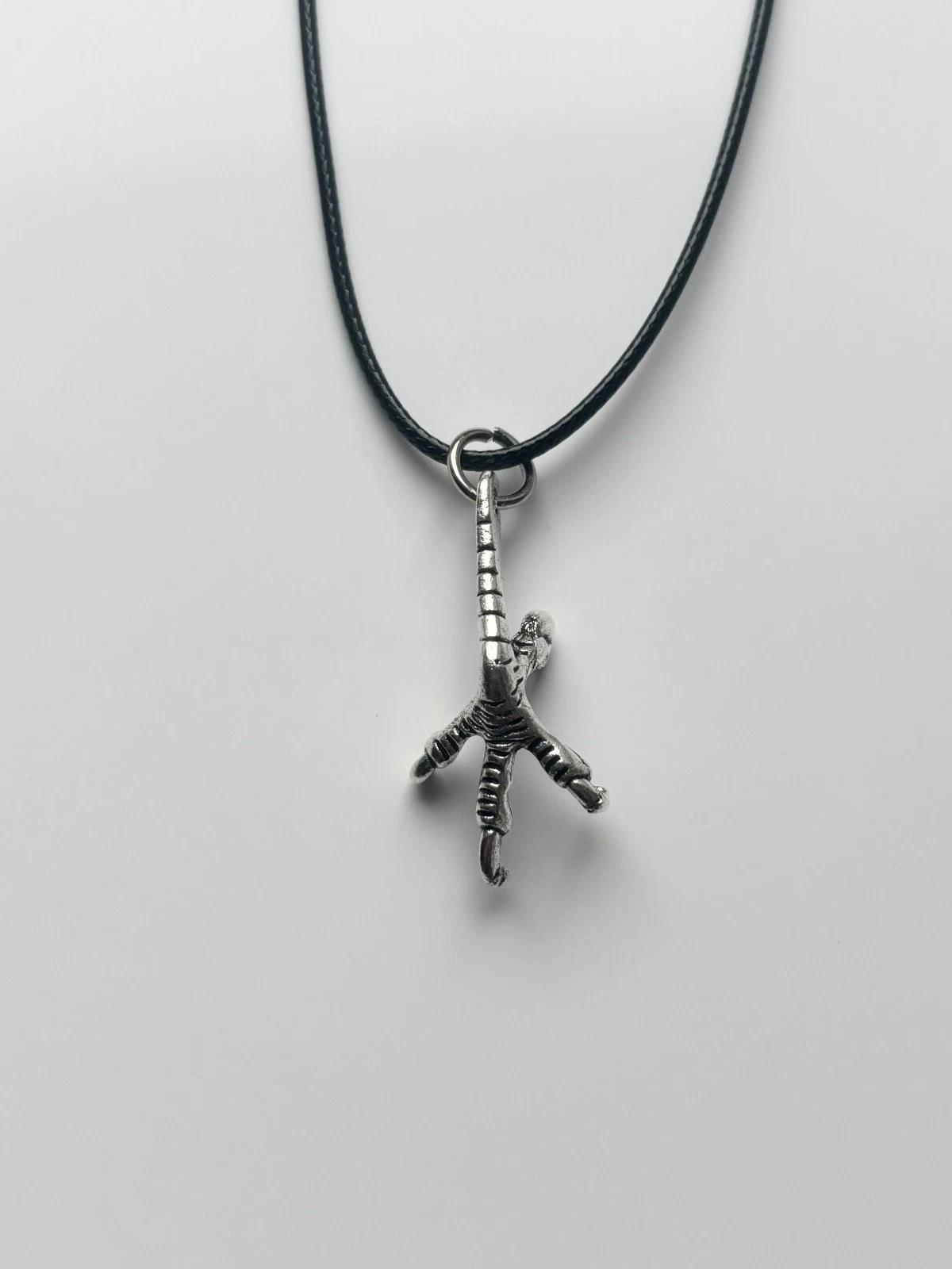 Crows Claw Foot Rope Choker Necklace & Pendent | Alt Goth Punk Rock Emo